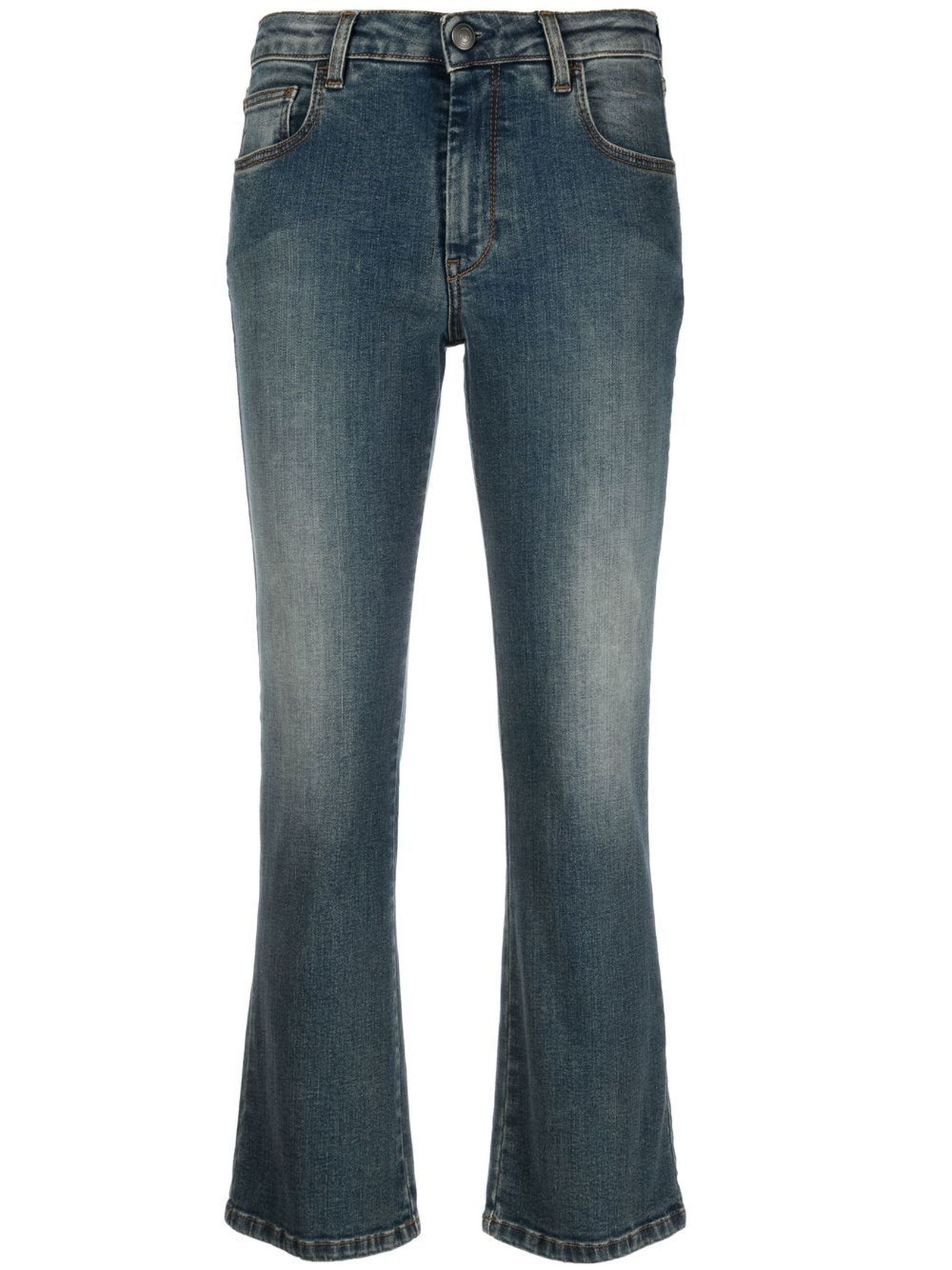 Shop Fay Indigo Cotton Denim Jeans In Bluette Chiaro