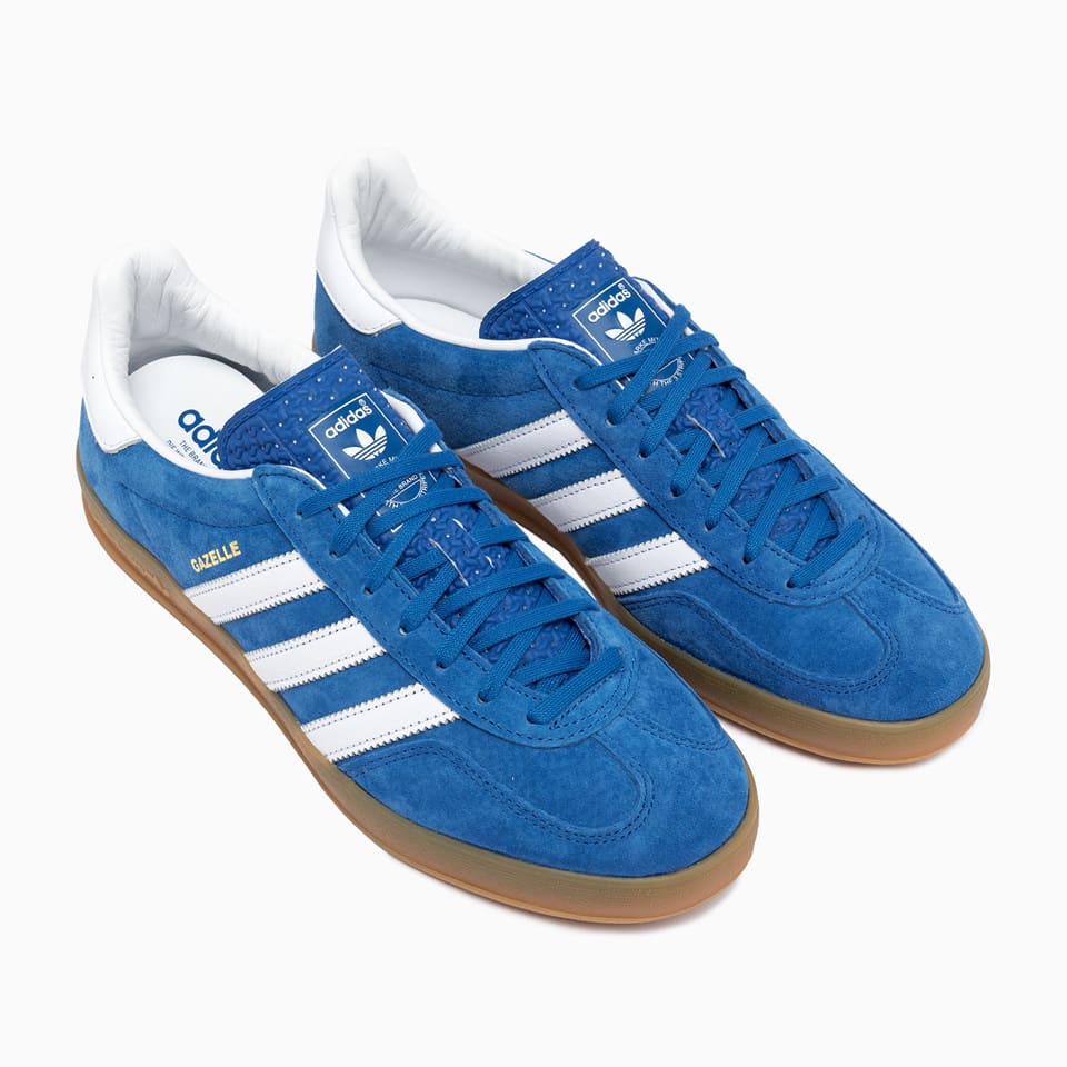 Adidas Originals Striped Suede Low Top Sneakers In Blue