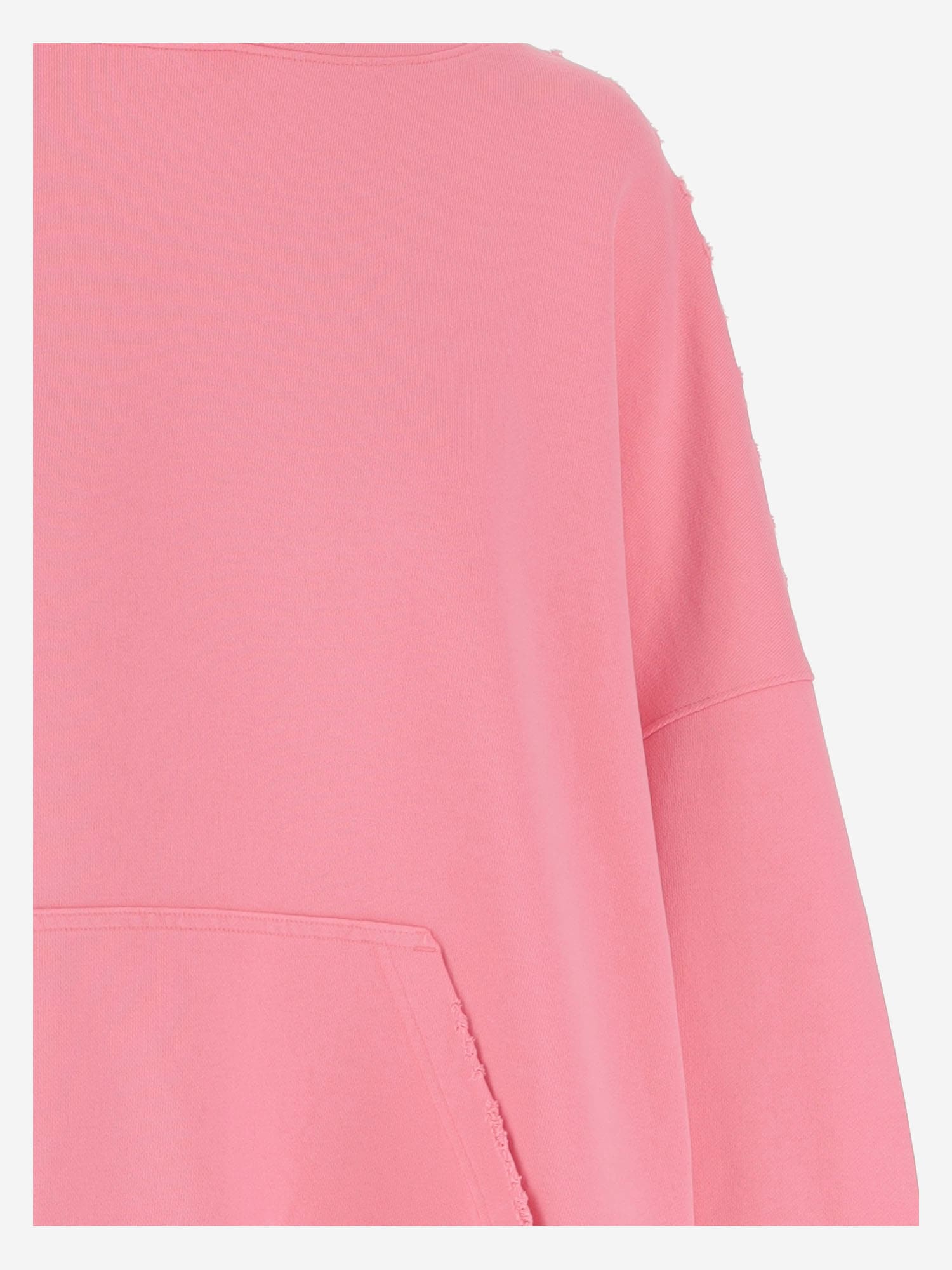 We11 Done Cotton Sweatshirt With Back Print In Pink