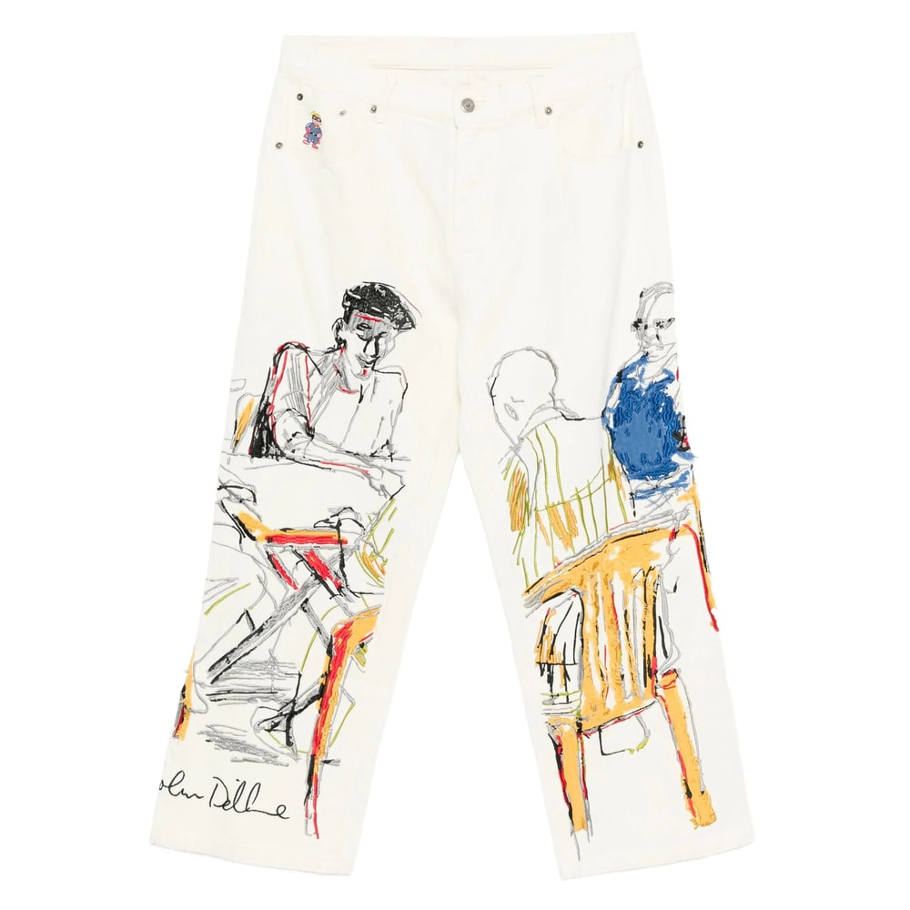 Kidsuper Graphic-print Jeans In Neutral