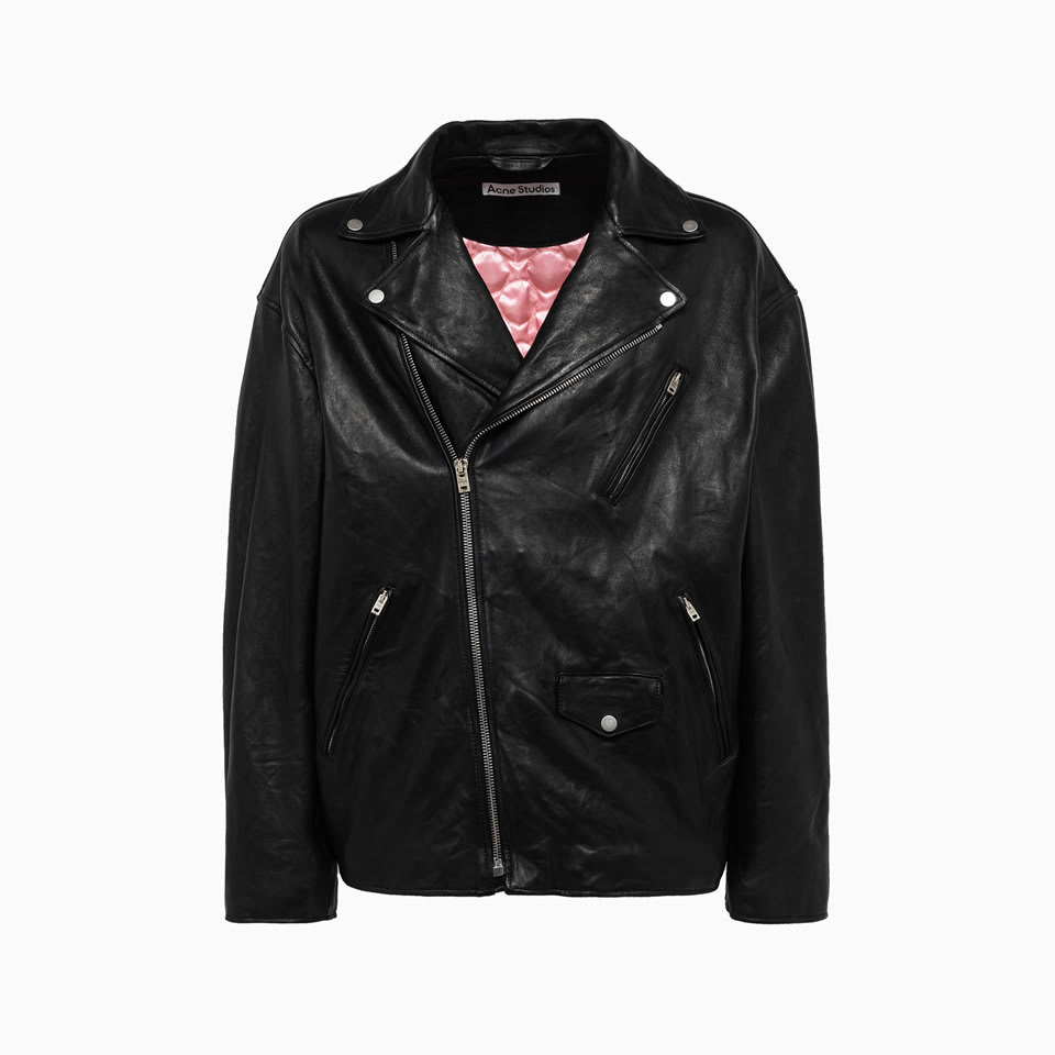 Shop Acne Studios Jacket In Leather In Black