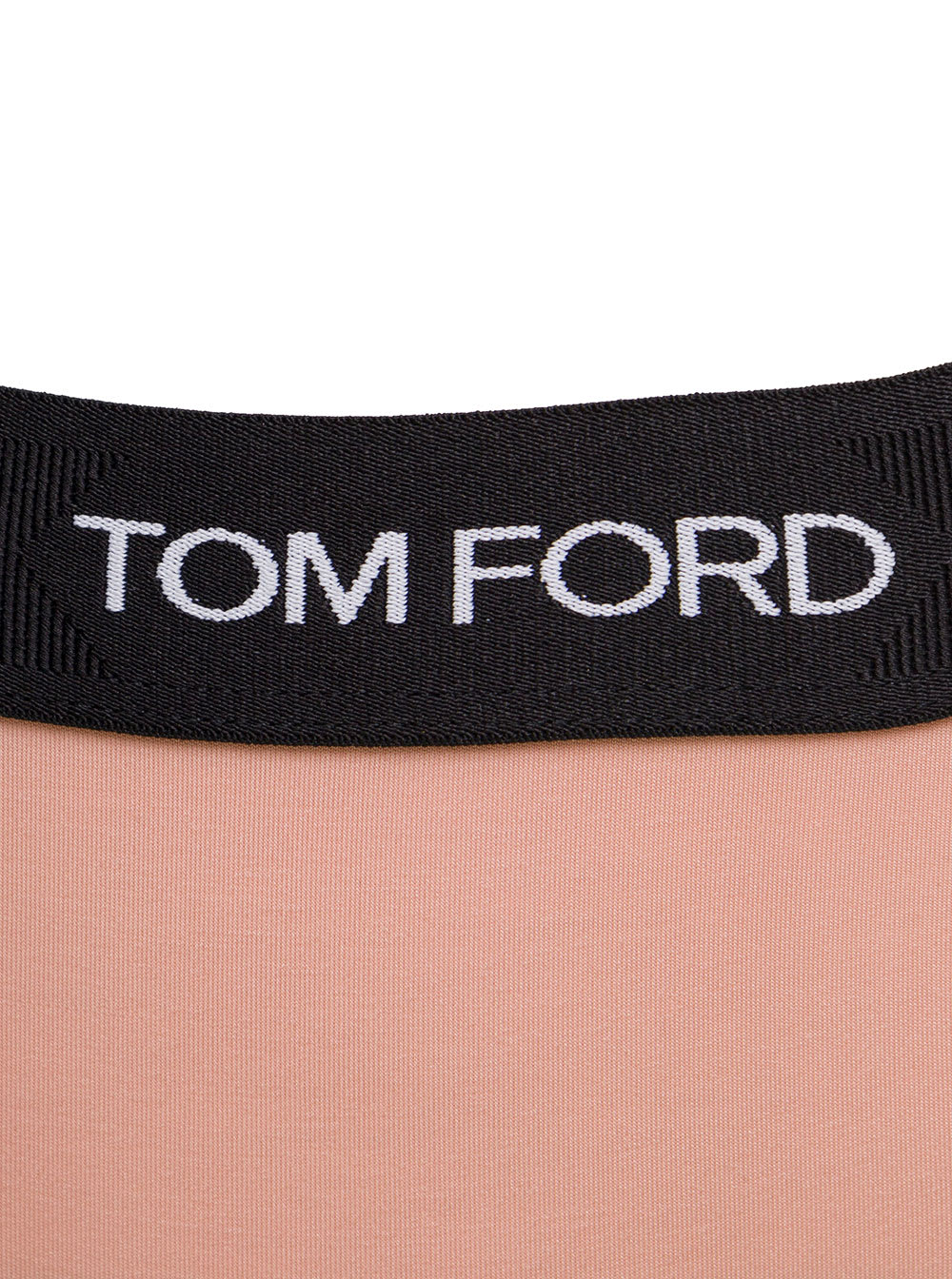Tom Ford Signature Boy Short Beige Briefs With Logo Waistband In Stretch-jersey Woman In Pink
