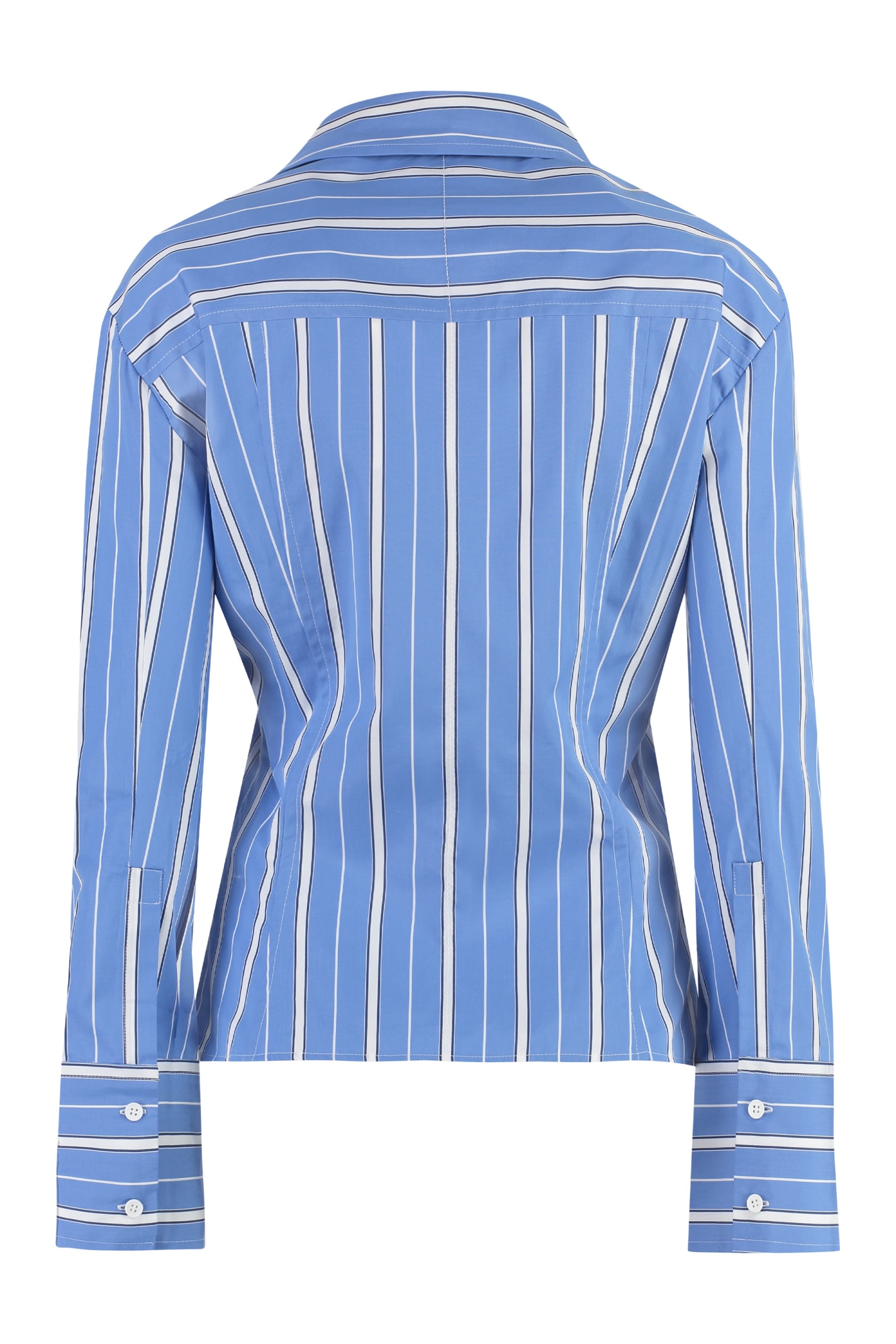 Shop Jacquemus Ruban Striped Shirt In Azure