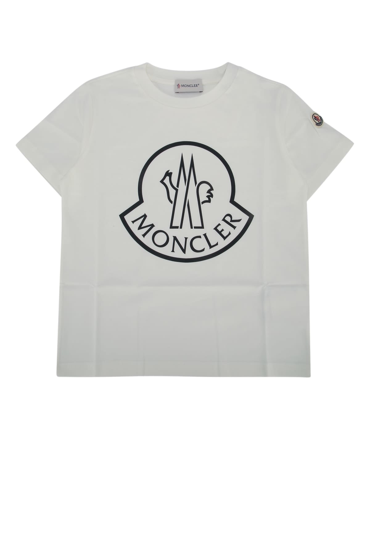 Moncler Kids Ss T-shirt In White