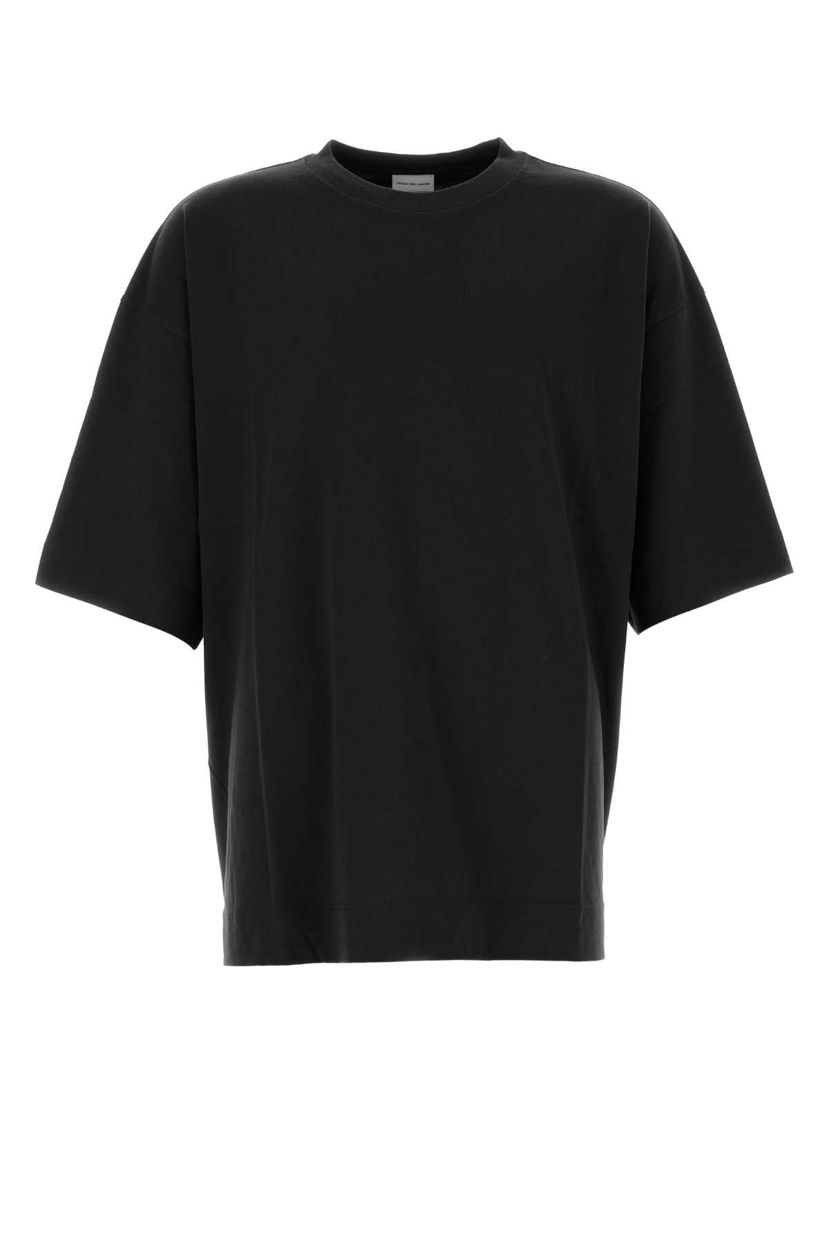 Black Cotton Hen Oversize T-shirt