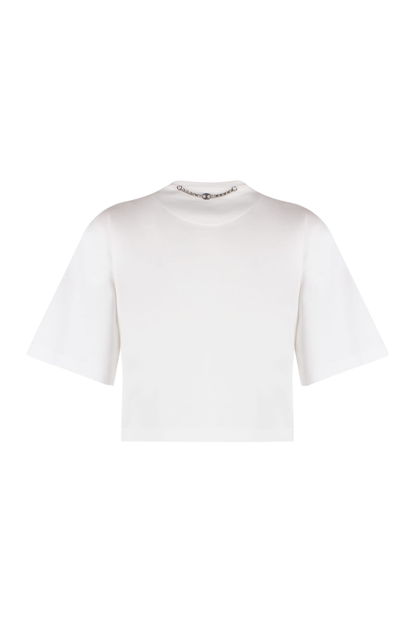 Shop Rabanne Cotton T-shirt In White