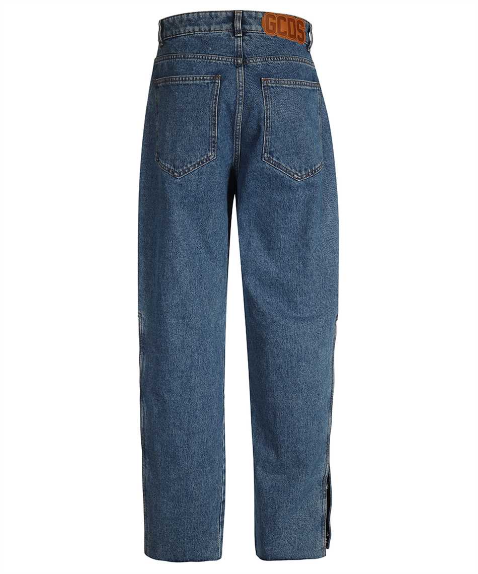 Shop Gcds Wide-leg Jeans In Denim