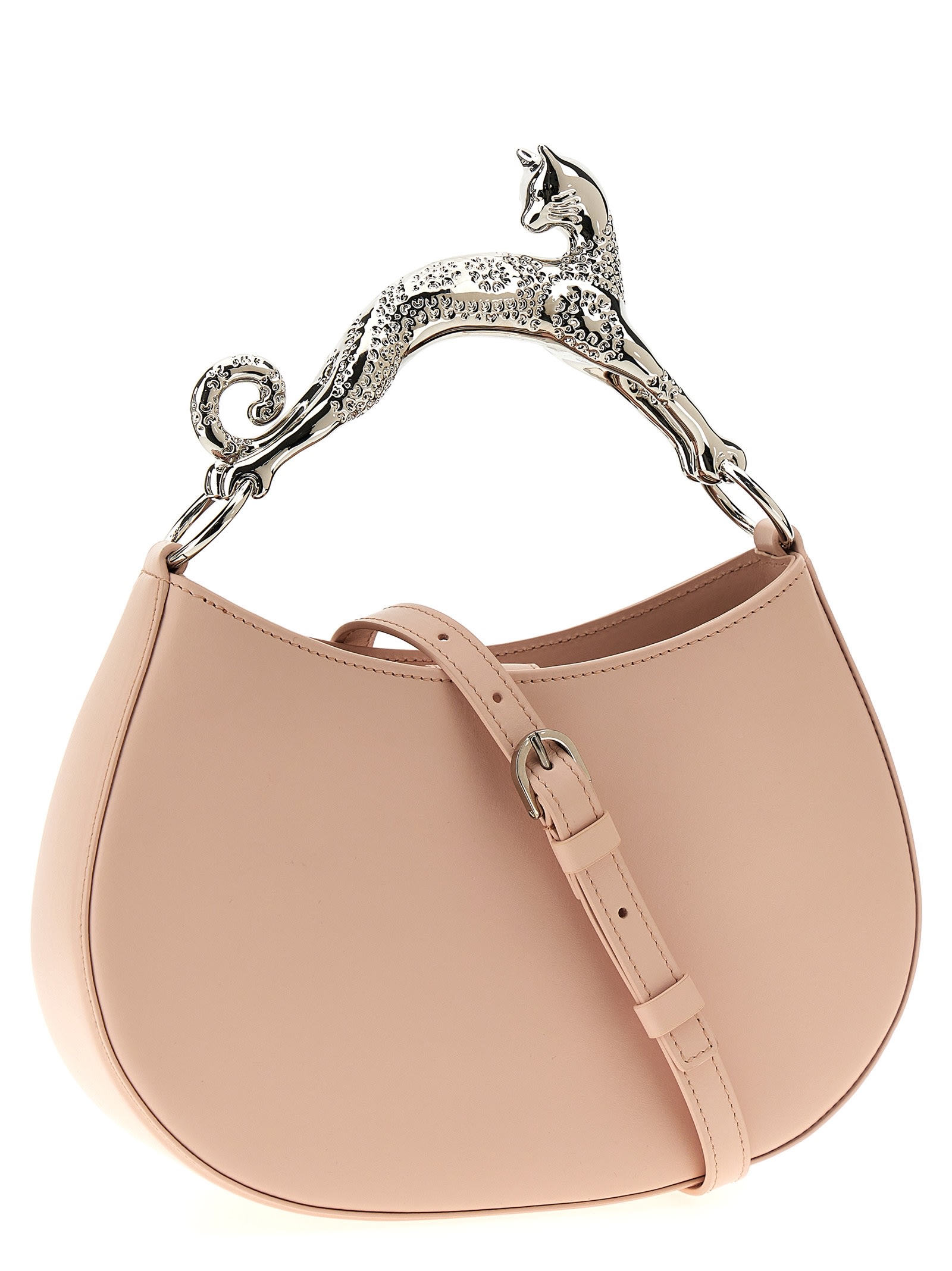 Shop Lanvin Hobo Cat Handbag In Pink