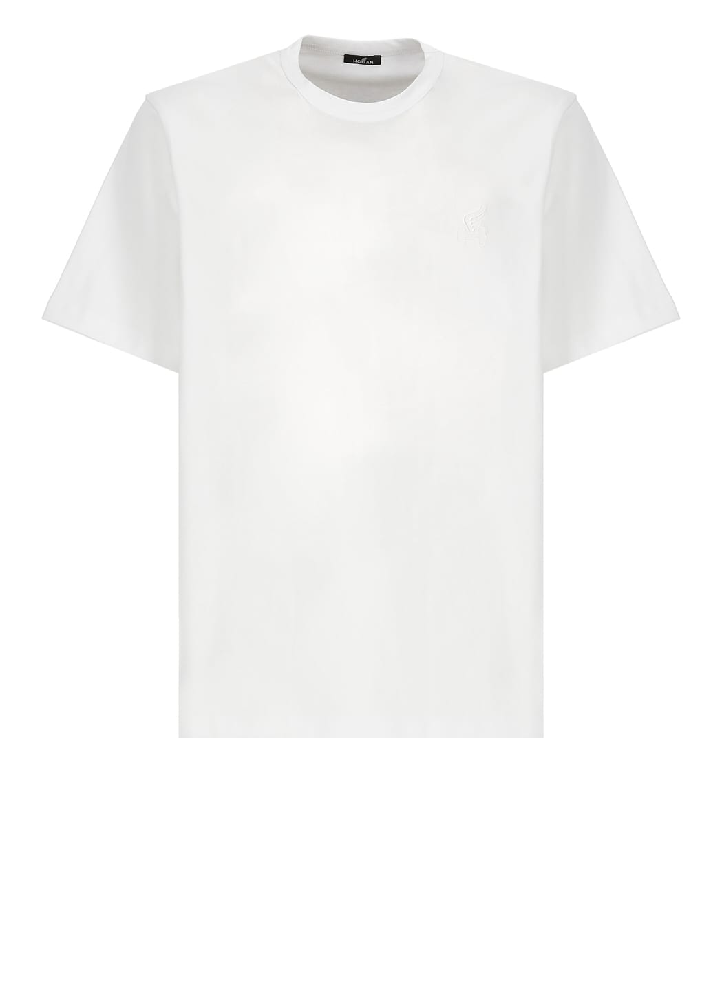 Shop Hogan Logoed T-shirt In White