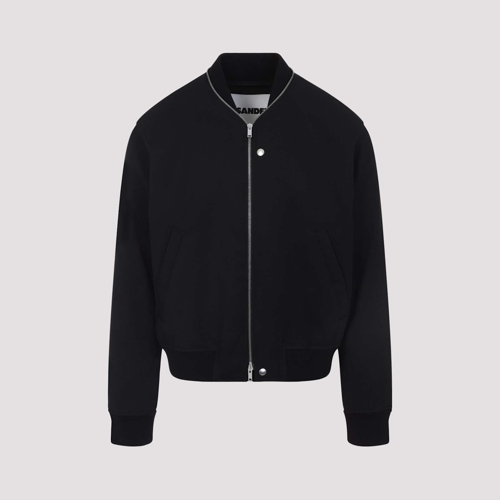 Jil Sander Zip-up Bomber Jacket In Black