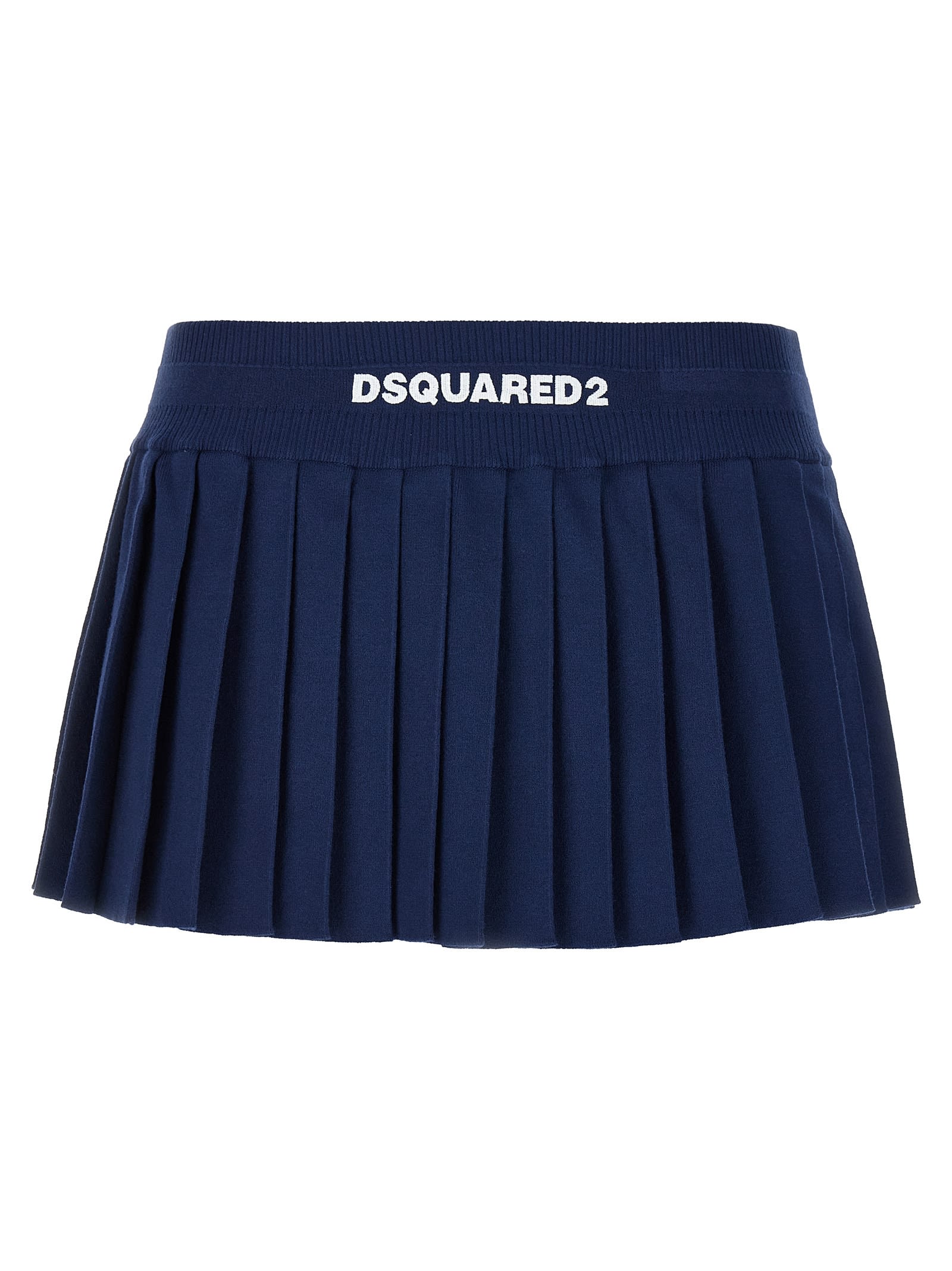 Shop Dsquared2 Mini Pleated Skirt In Blue