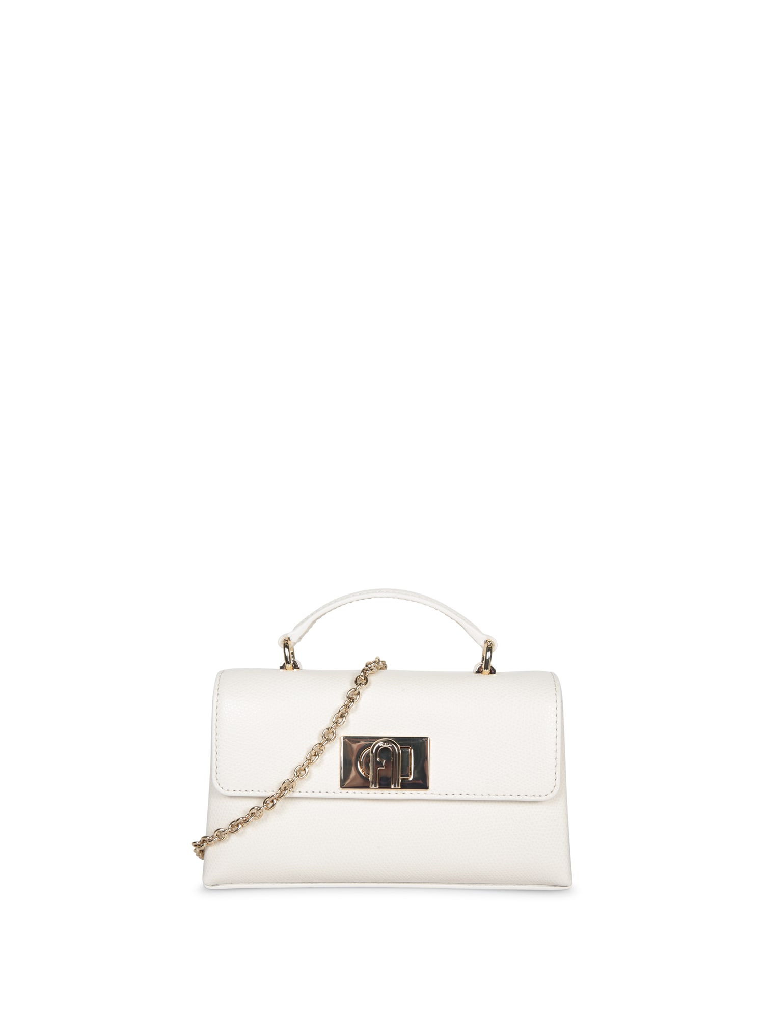 Mini Top Handle Bag In Cream