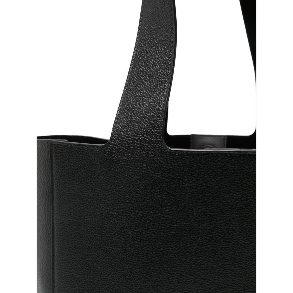 Strathberry Melody Tote Fine Grain Leather Black Bags