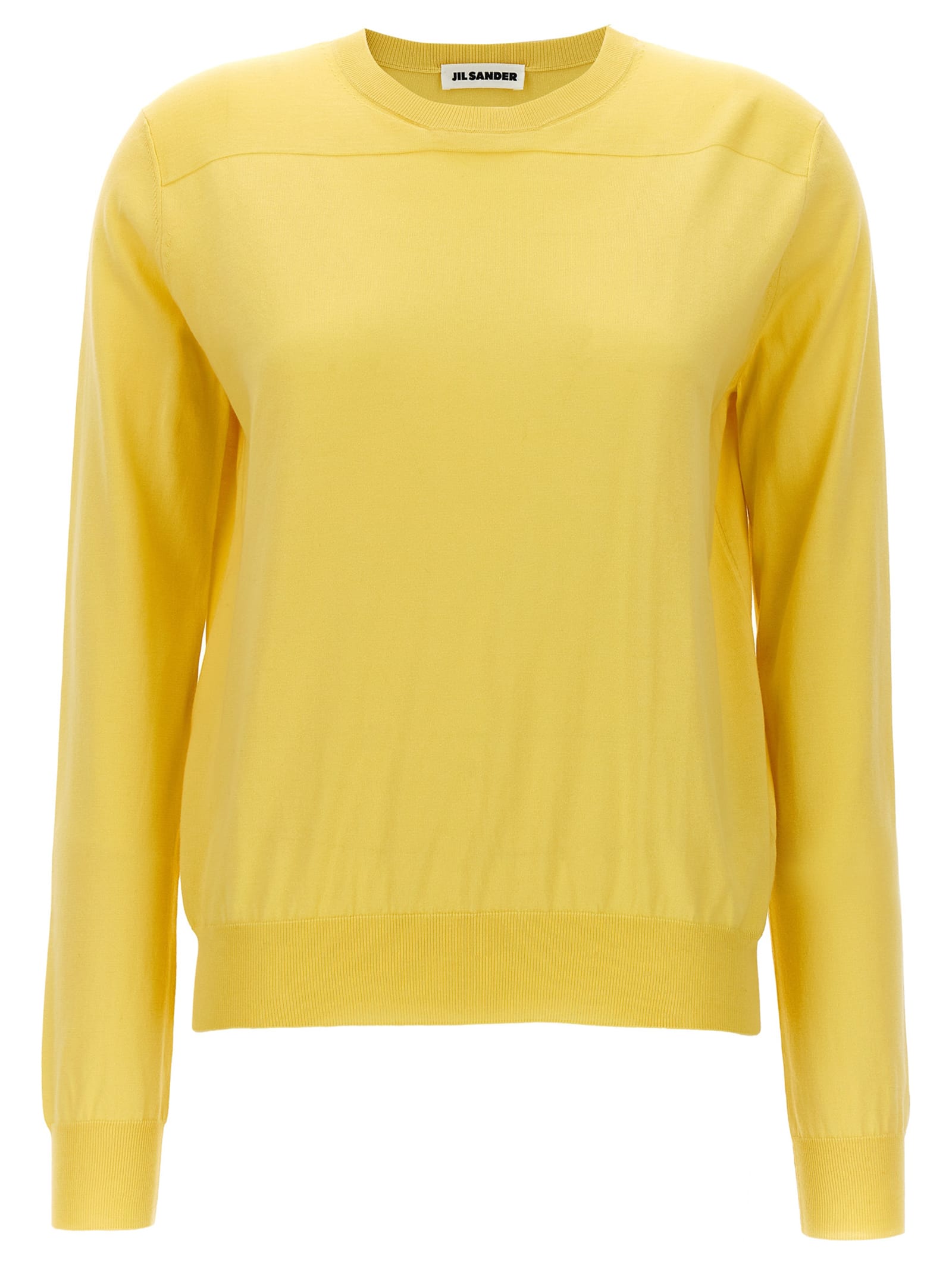 Shop Jil Sander Round-neck Sweater In Yellow