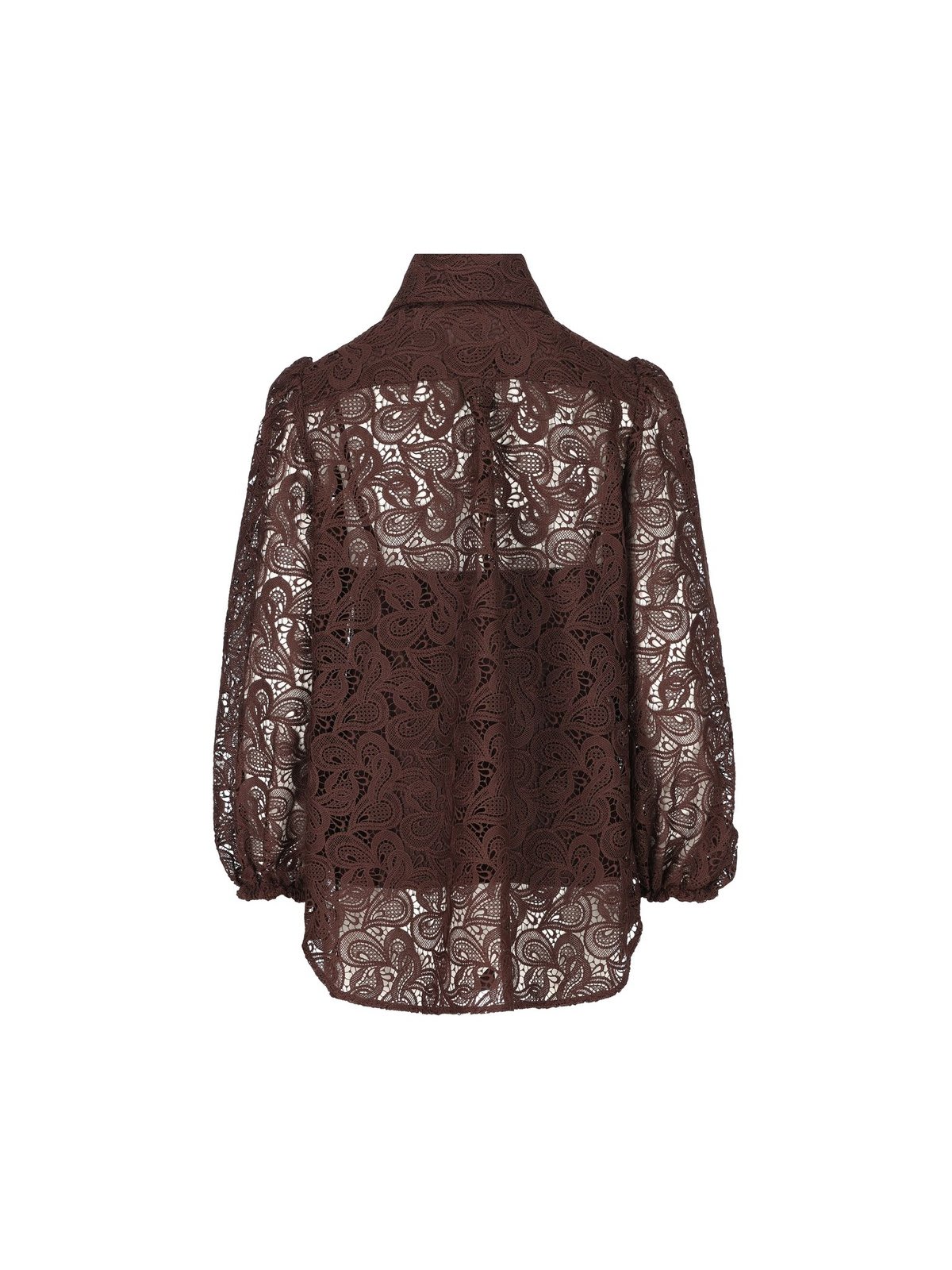 Shop Zimmermann Illustration Lace Blouse In Brown