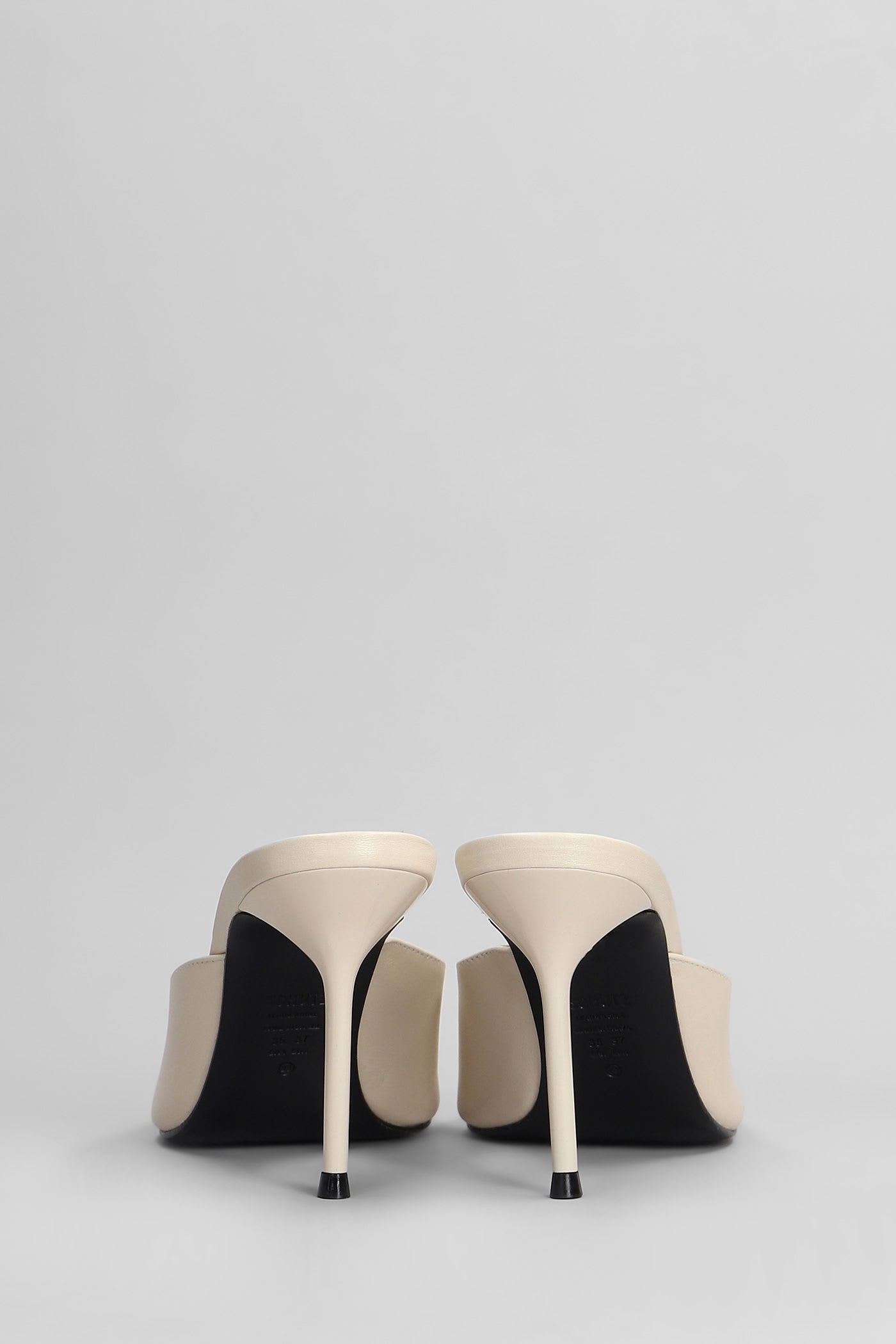 Shop Schutz Slipper-mule In Beige Leather