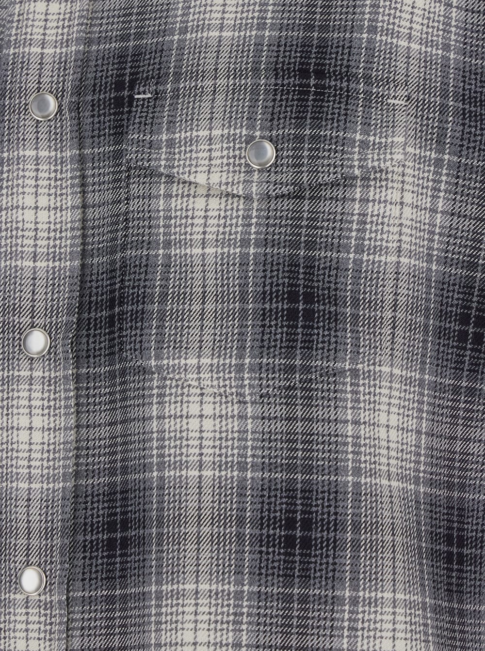 Shop Tom Ford Grey Western Style Shirt With Check Motif In Cotton Man