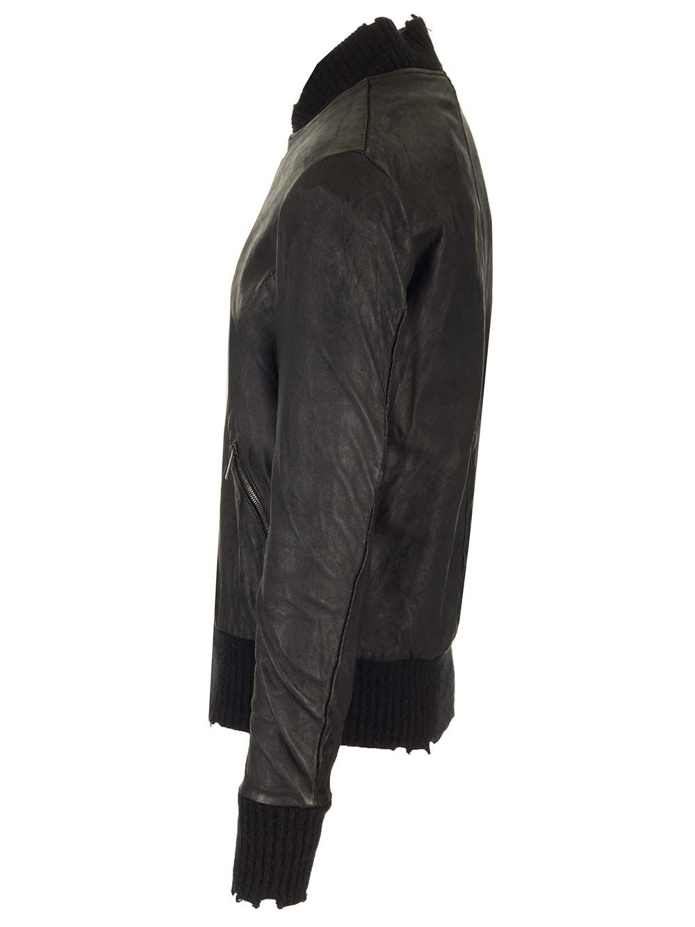 Shop Giorgio Brato Bomber Brushed Vegetal Lamb Leather In Black