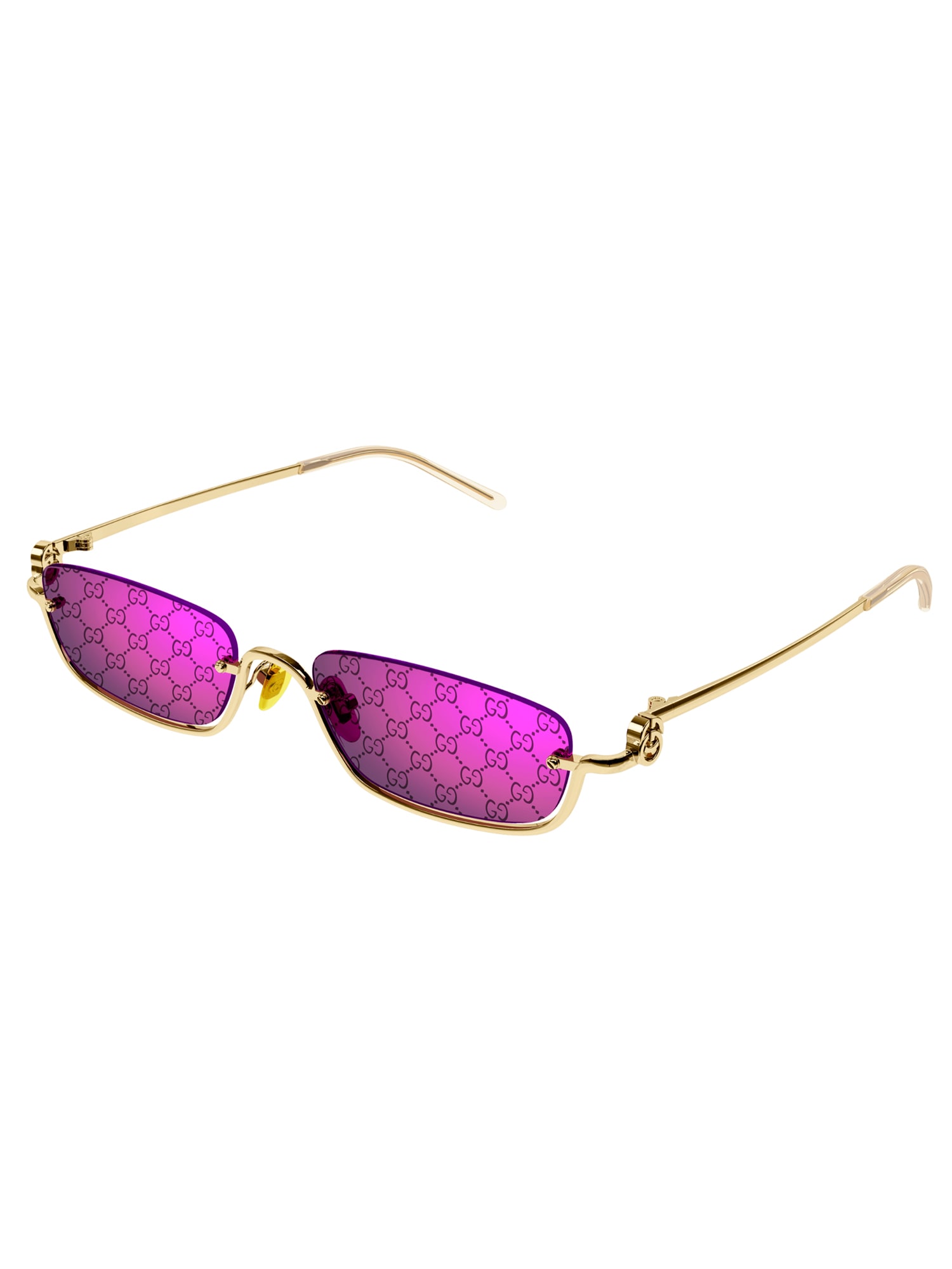 Shop Gucci Gg1278s Sunglasses In Gold Gold Violet