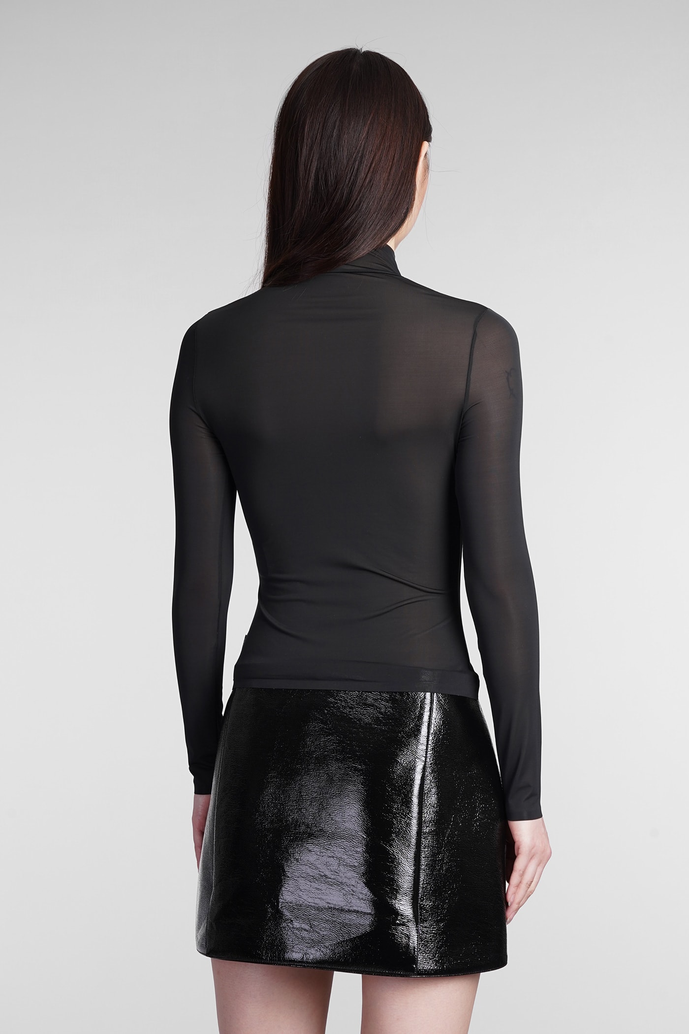 Shop Courrèges Mockneck Second Skin Top In Black