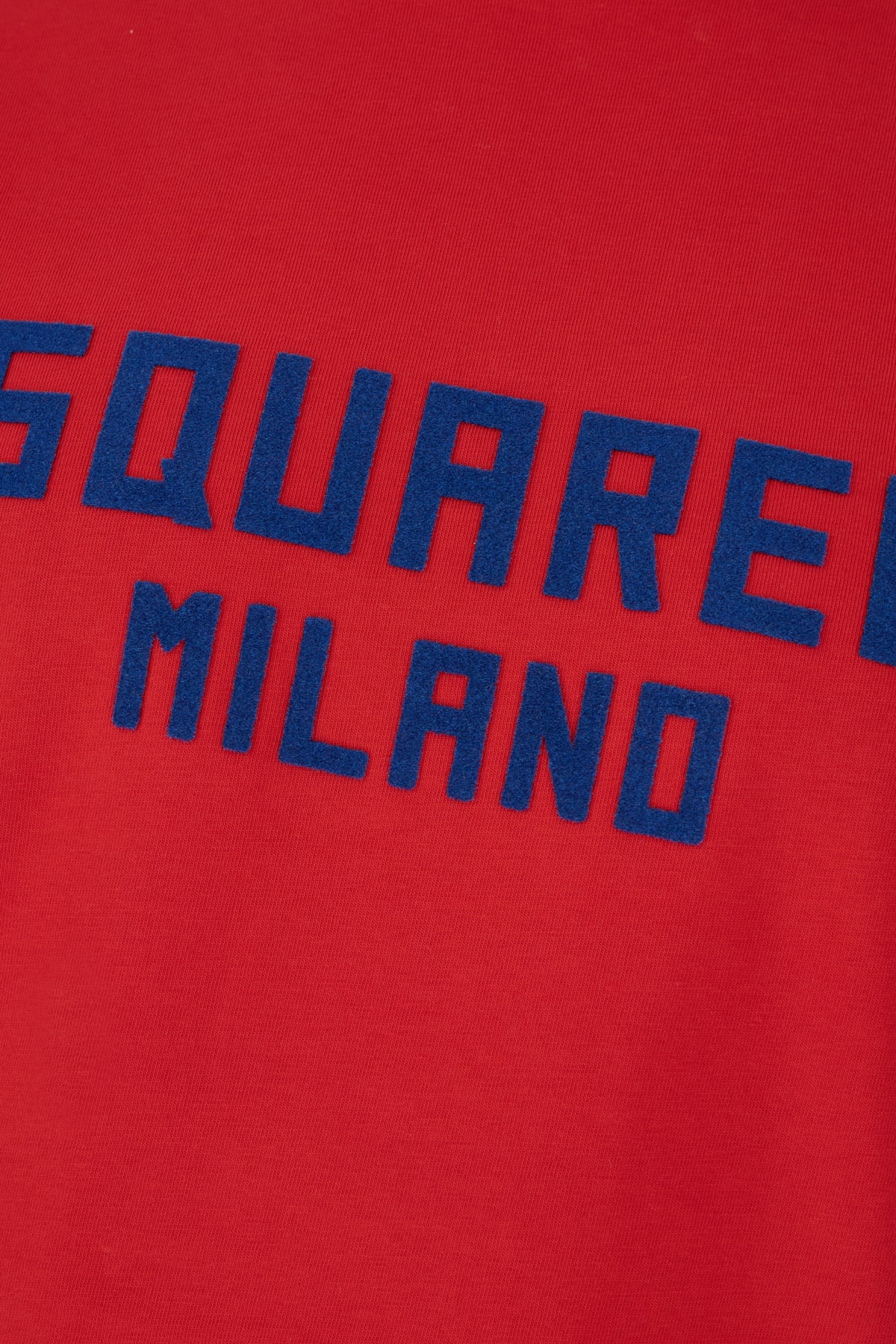 Dsquared2 Red Crewneck T-shirt With Logo Lettering On The Front In Cotton Man In White