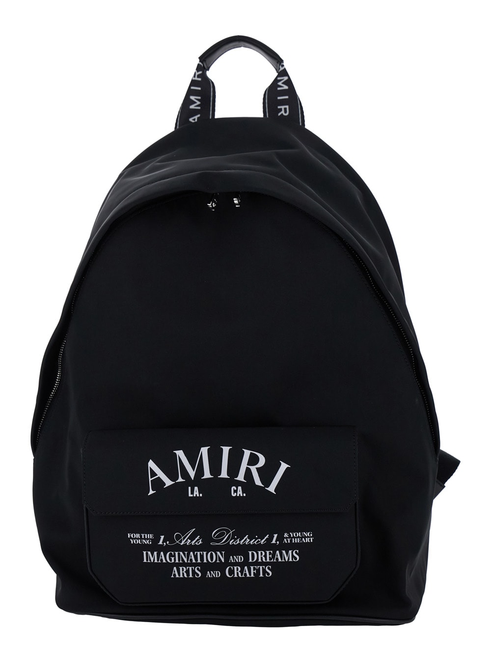 AMIRI Black Backpack With Arts District Print In Tech Fabric Man