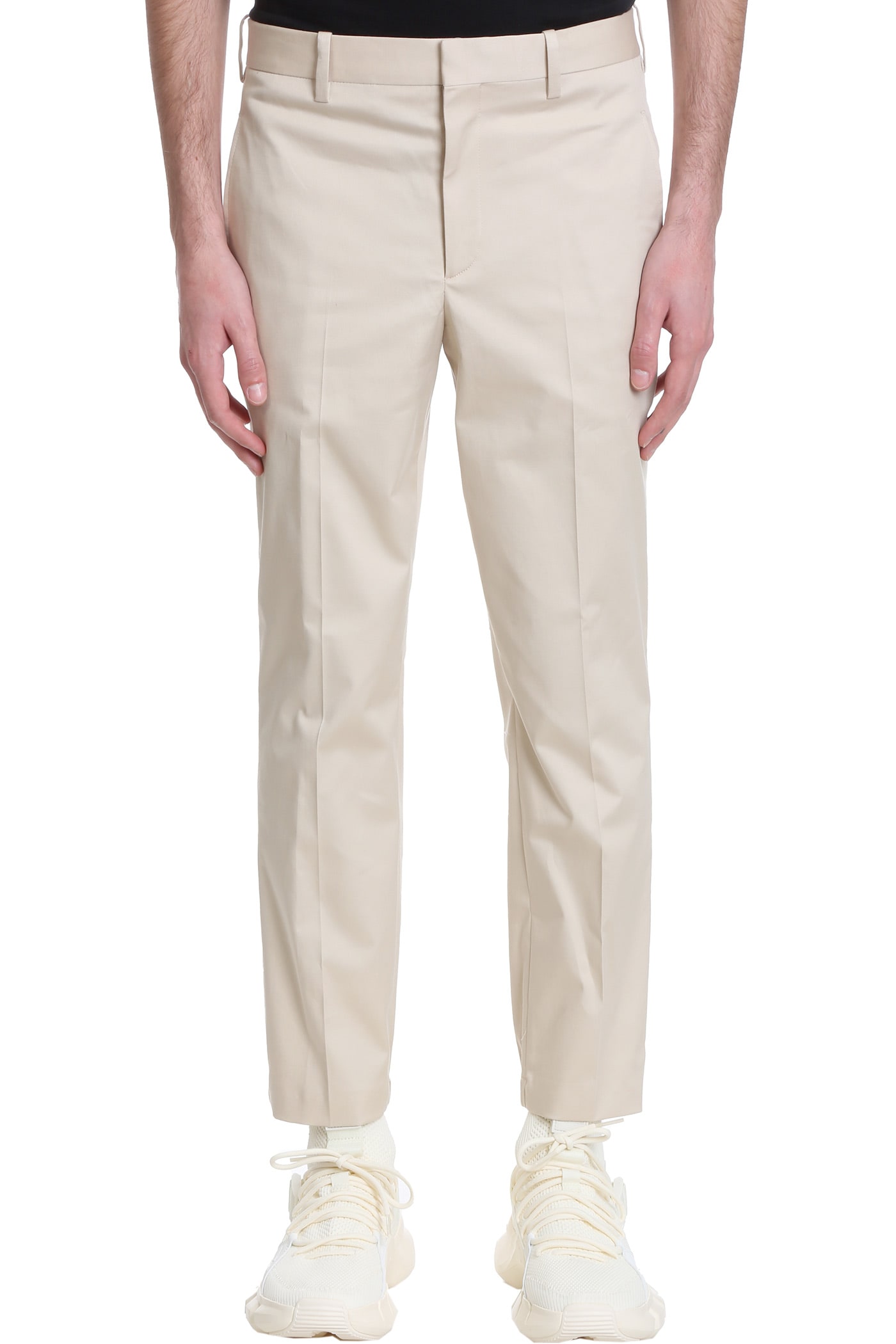 NEIL BARRETT trousers IN BEIGE COTTON,PBPA788HQ011427