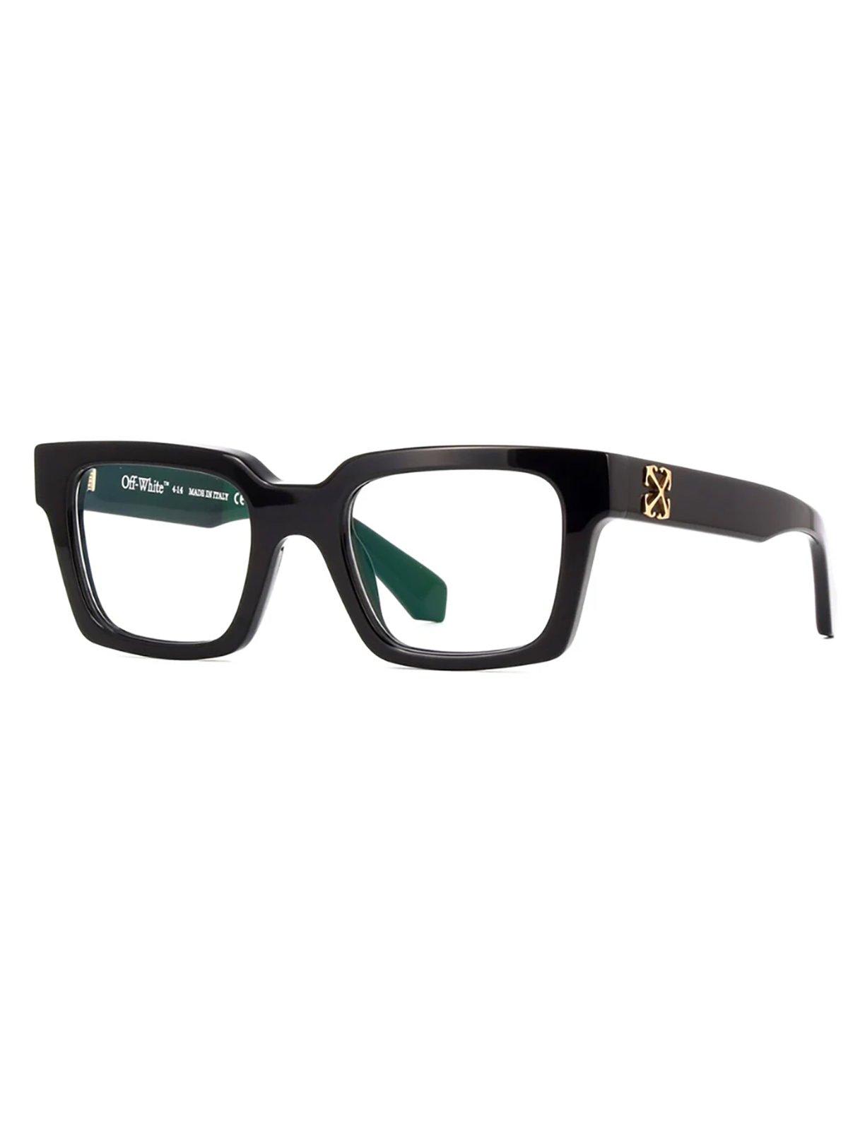 Shop Off-white Square Frame Glasses In 1000 Black