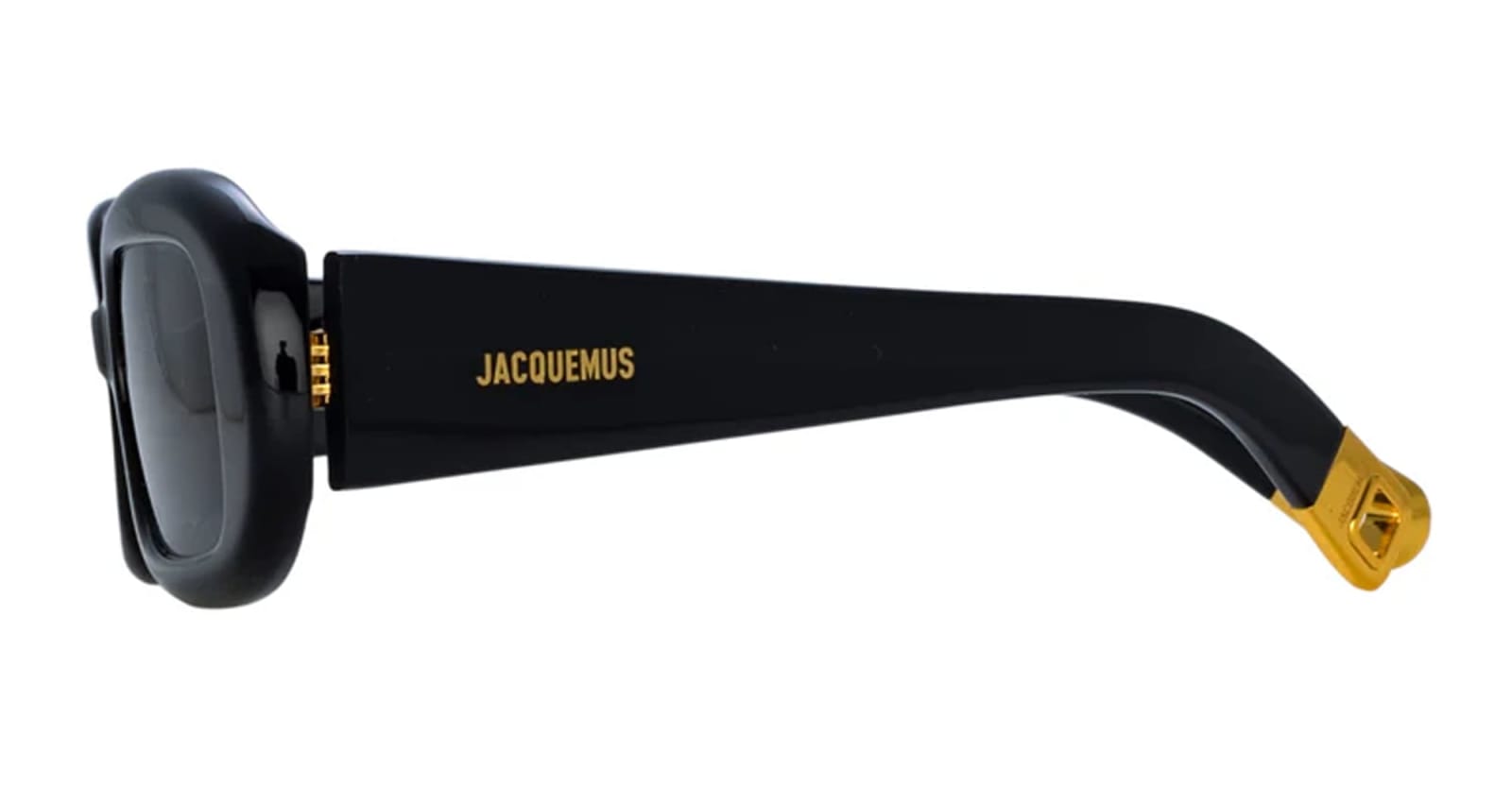 Shop Jacquemus Rond Carre - Black Sunglasses In C1