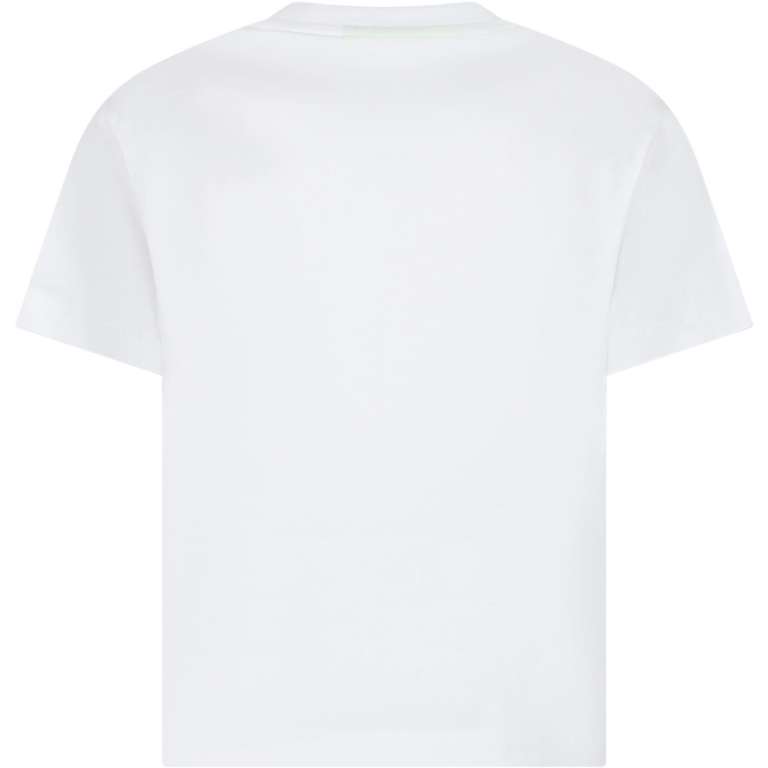 Shop Barrow White T-shirt For Boy With Logo In Bianco
