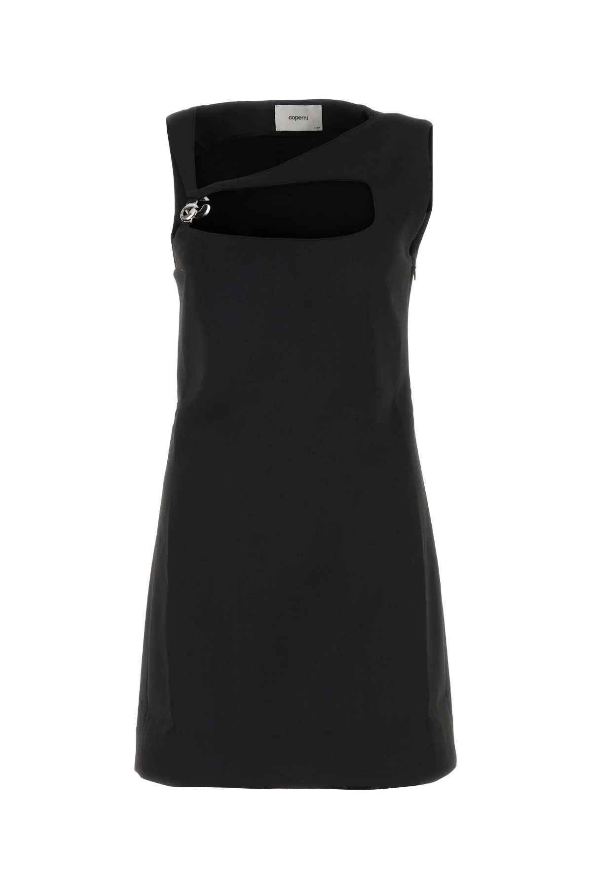 Black Stretch Jersey Fitted Dress
