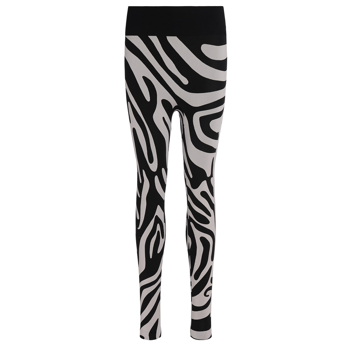 Leggings Adidas By Stella Mccartney With Black And Grey Zebra Print