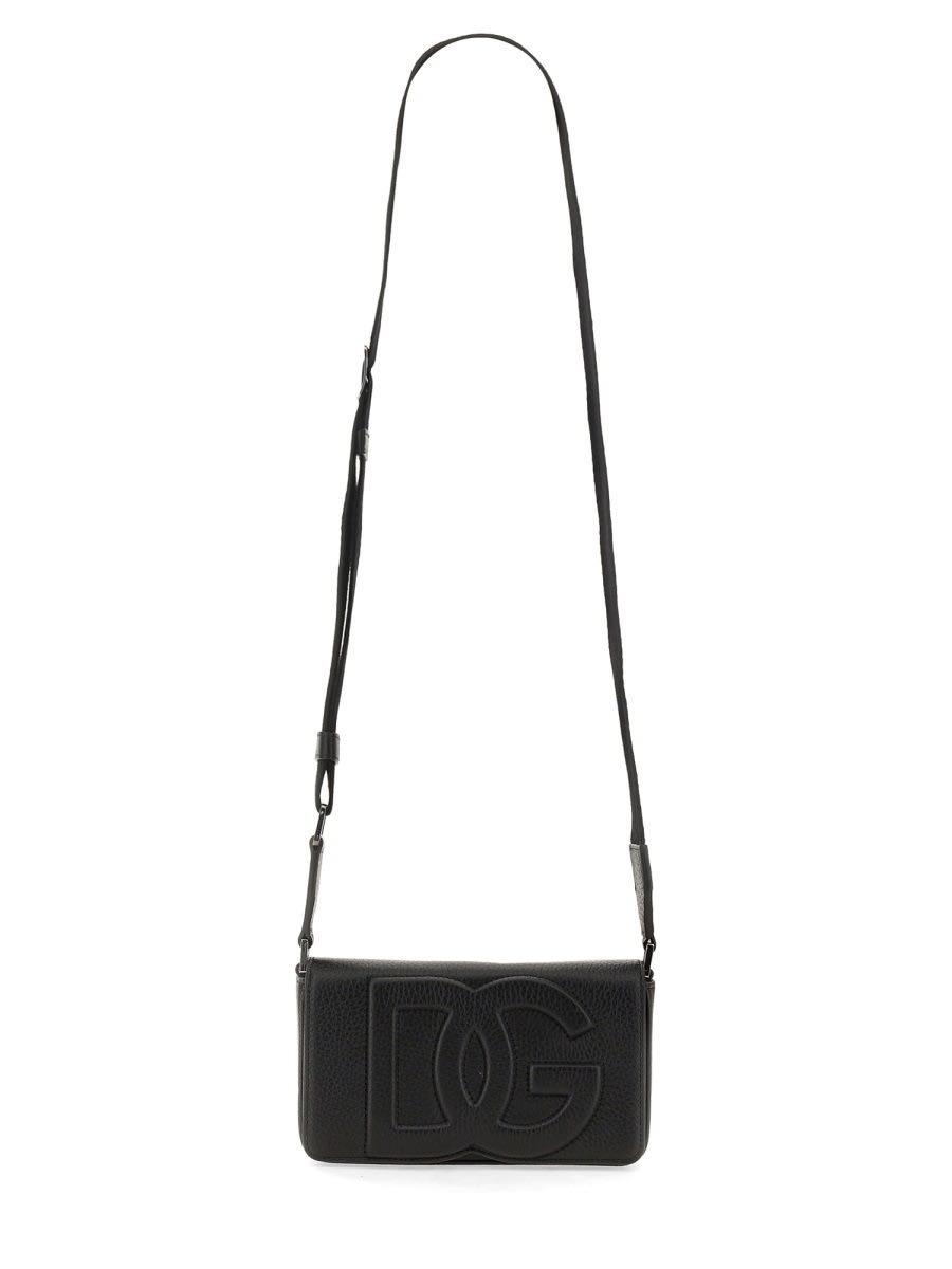 Shop Dolce & Gabbana Mini Leather Bag In Black