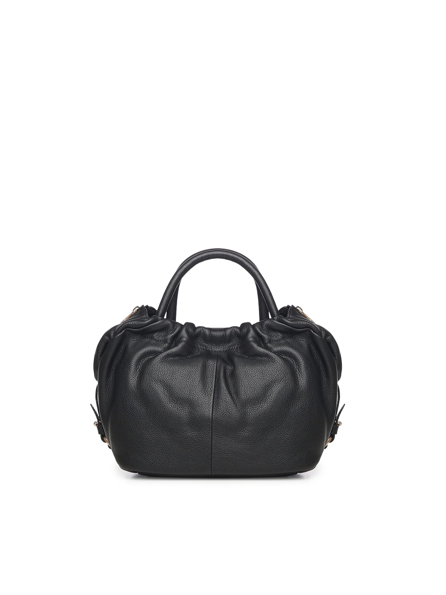 Biasia Leather Bag With Logo In Black
