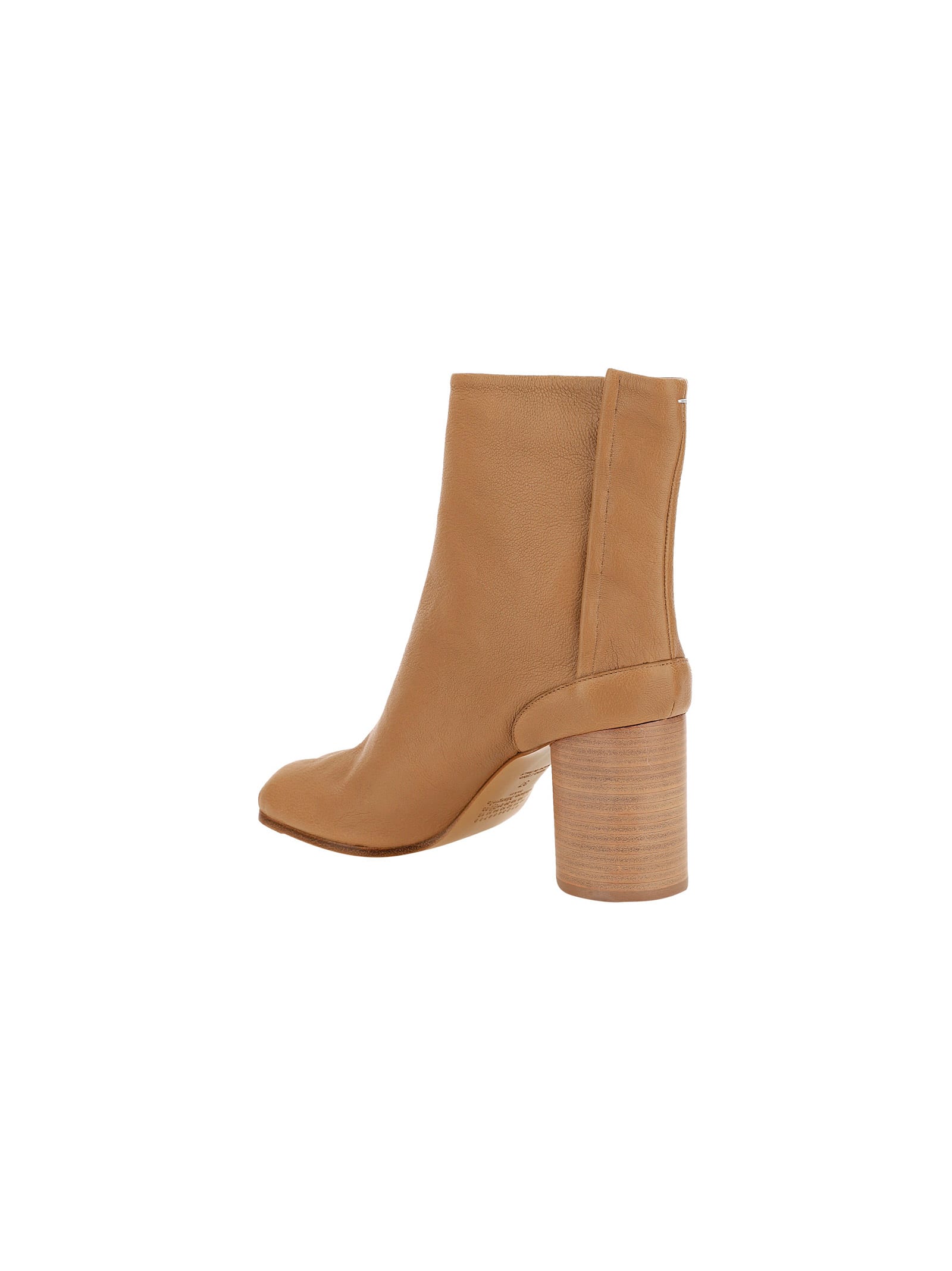 Shop Maison Margiela Tabi Ankle Boots In Nude