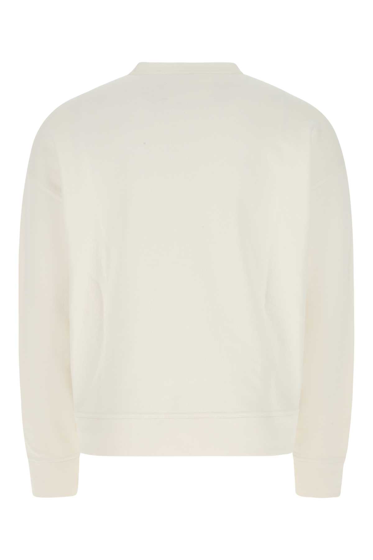 Jil Sander Ivory Cotton Oversize Sweatshirt In 279