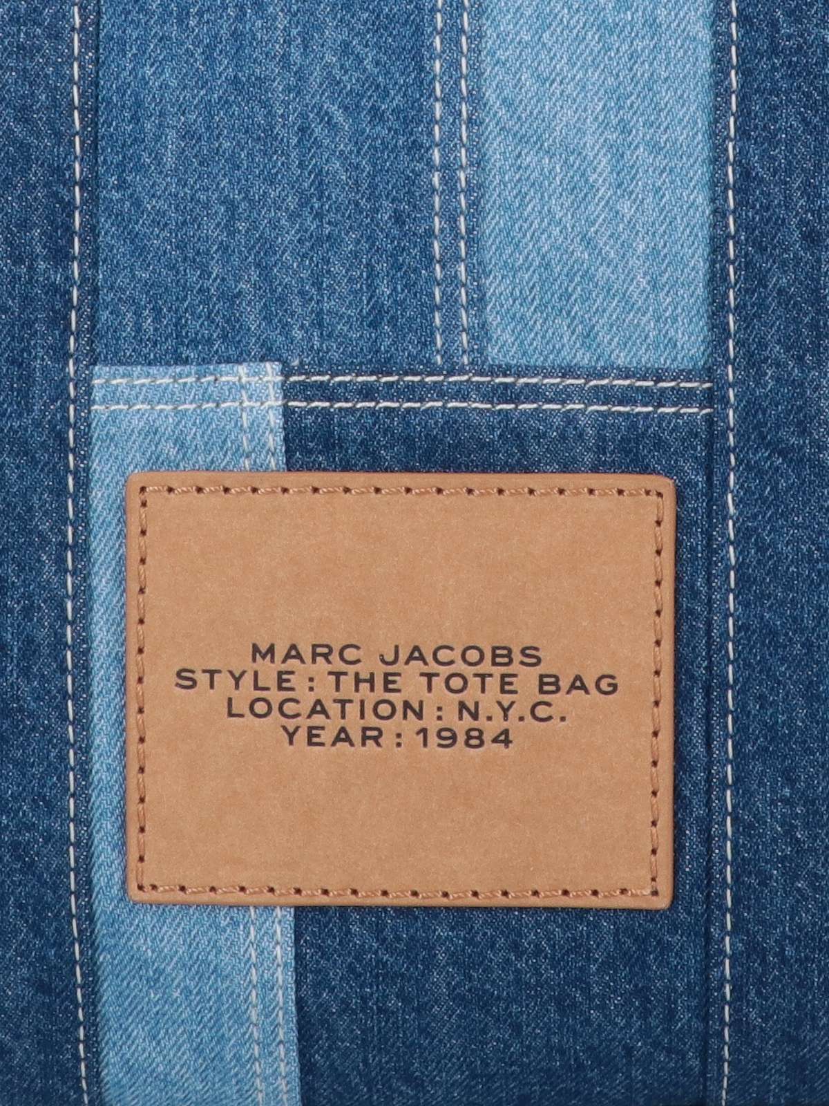 Marc Jacobs The Denim Tote Midi Bag In Blue