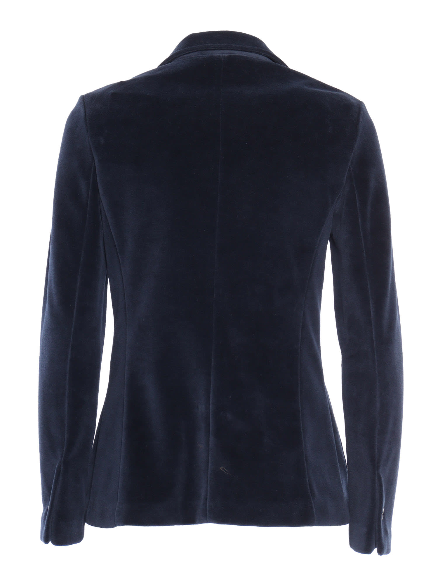 Shop Circolo 1901 Velvet Jacket In Blue