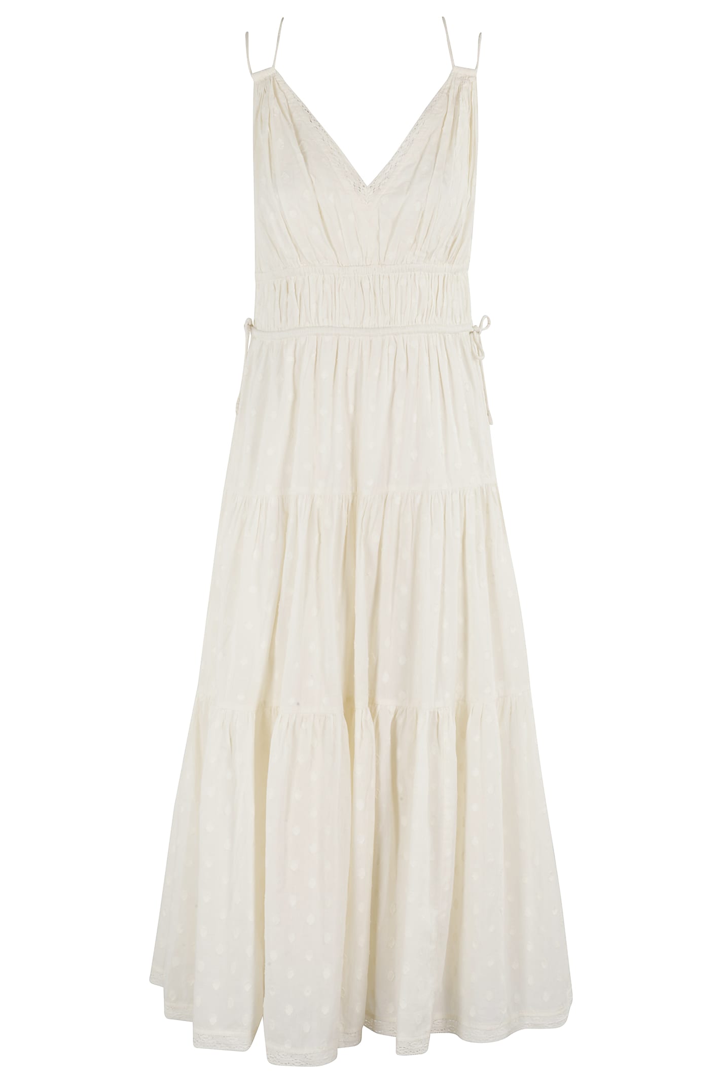 Ulla Johnson Freya Circle Jacquard Tiered Cotton Dress