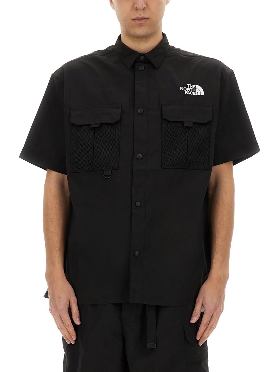 Shop The North Face Logo Print Shirt In Black