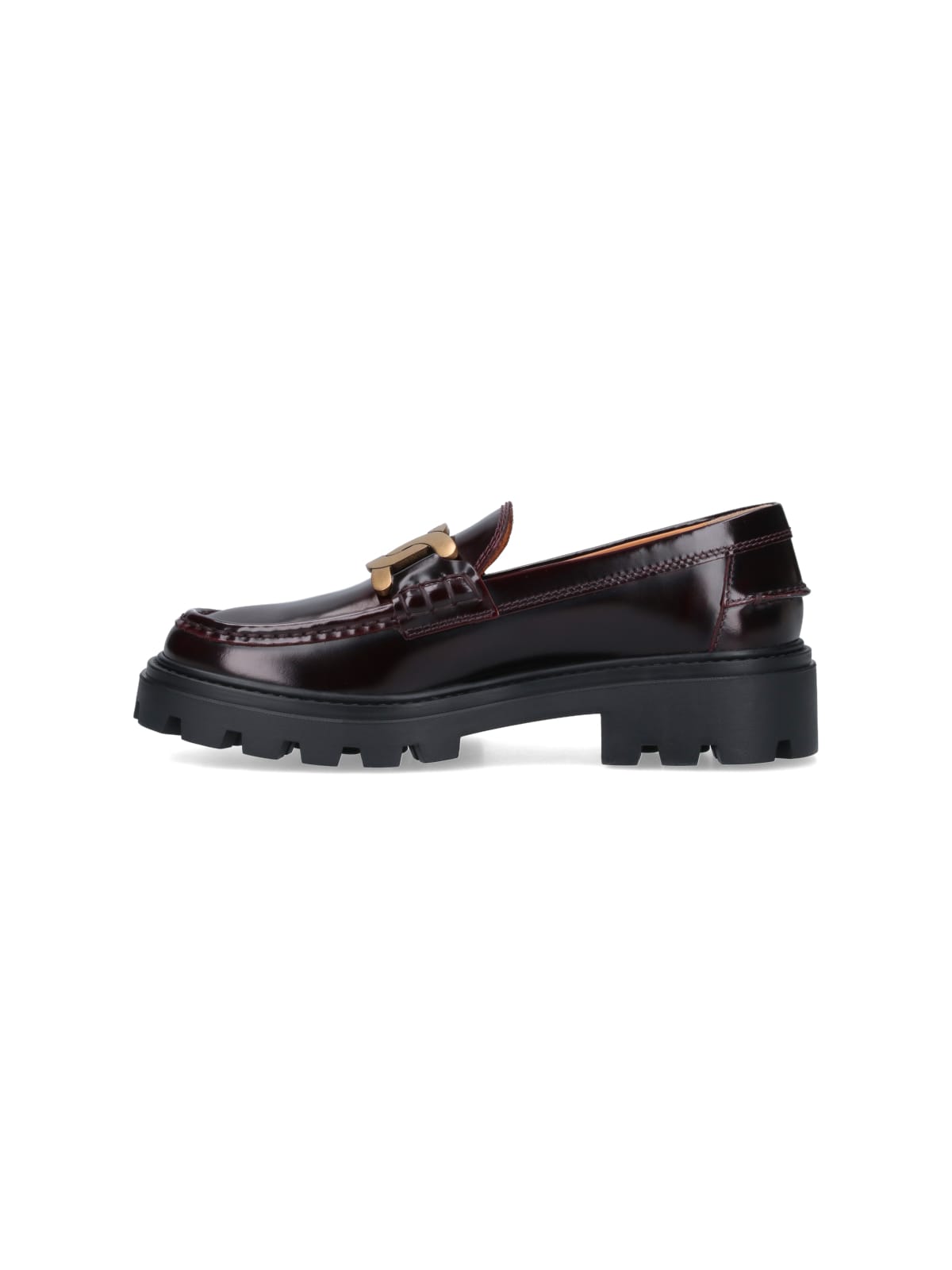 Shop Tod's Signature Chain Detail Platform Loafers In R810