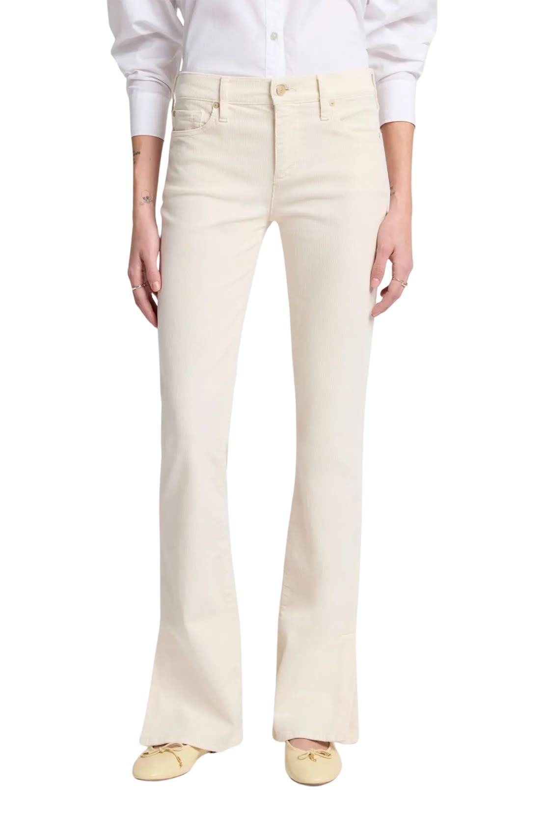 Shop 7 For All Mankind Bootcut In White