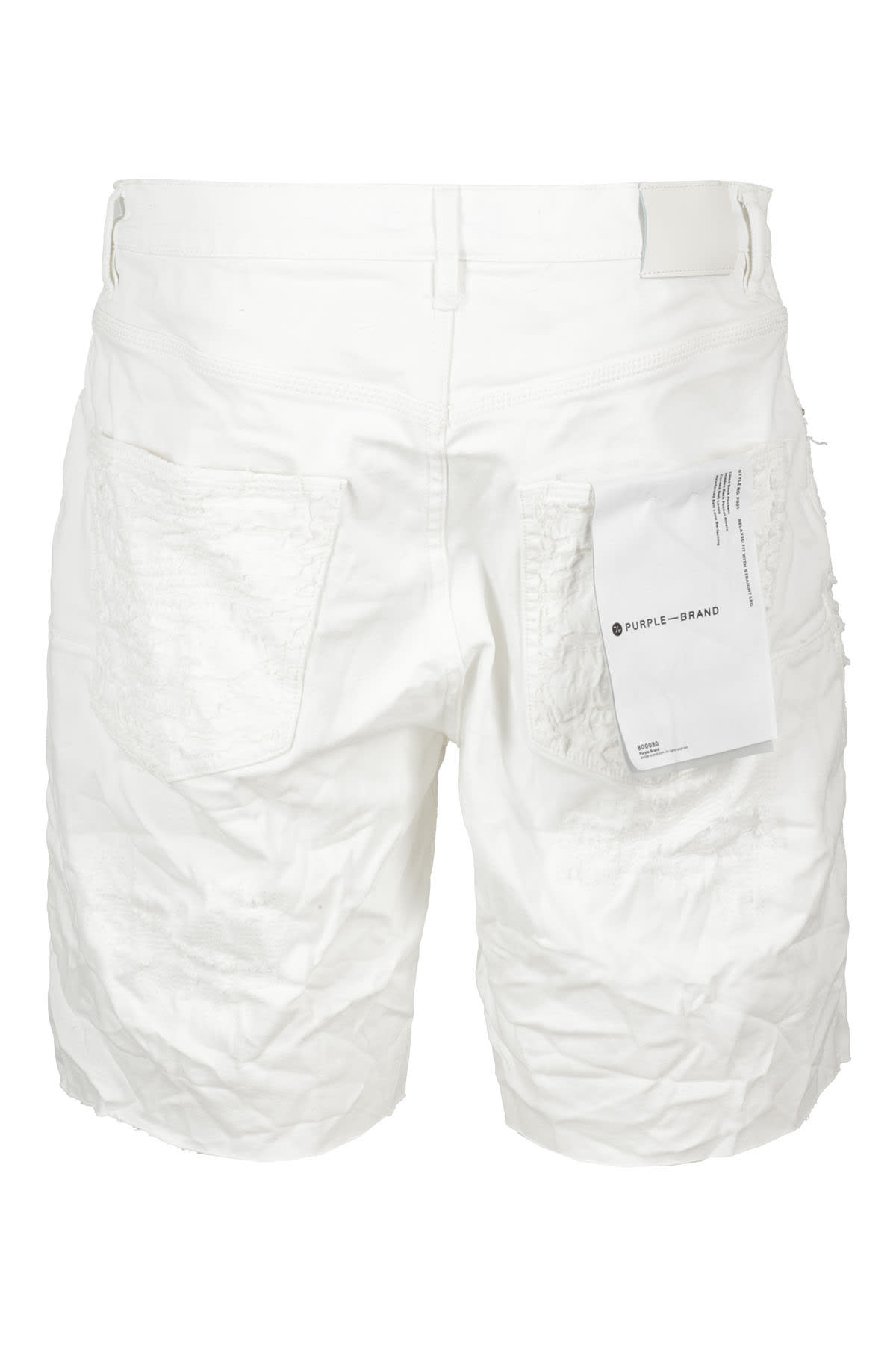 Shop Purple Brand Destroy Pocket In Wqdp White Quilted