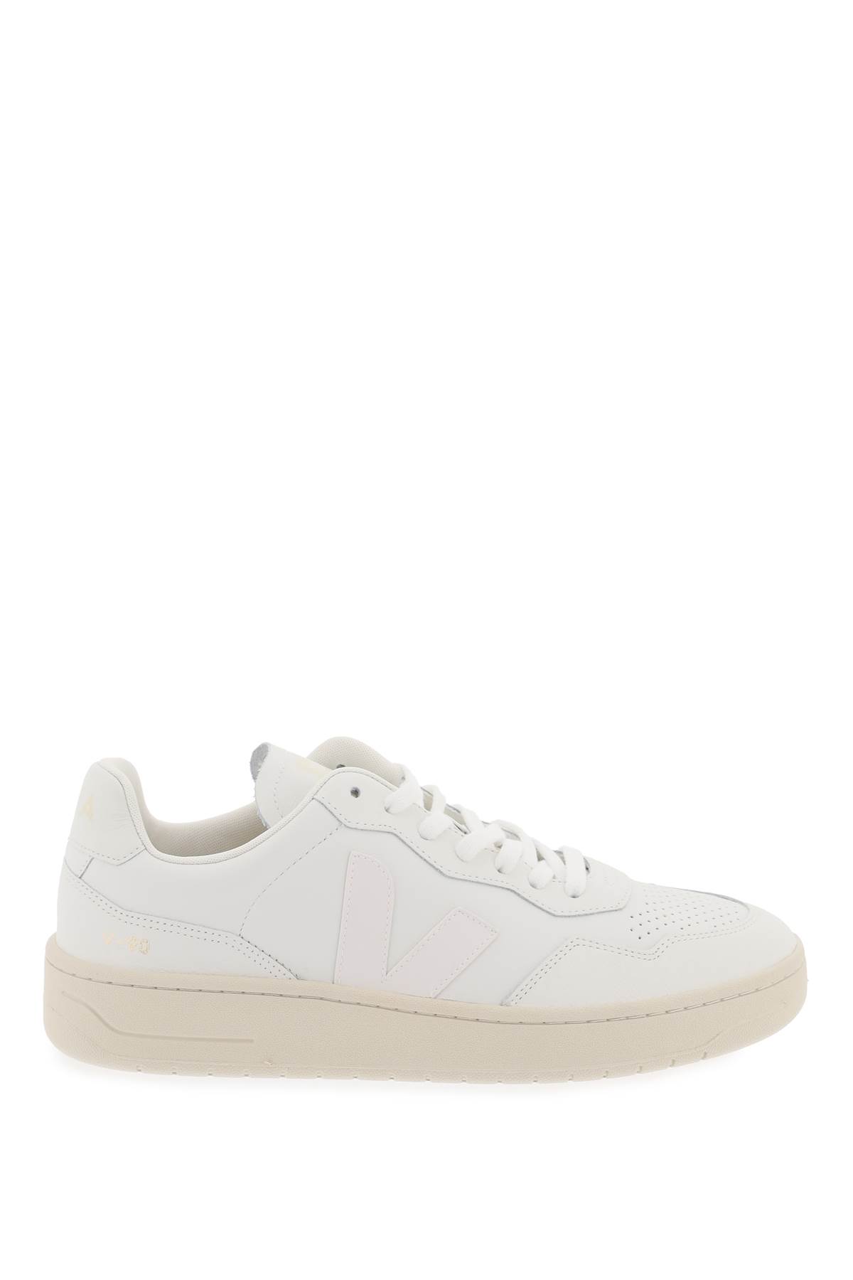 Shop Veja Leather V-90 Sne In Extra White (white)