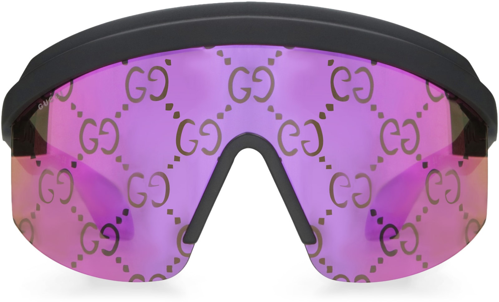 Gucci Eyewear Shield Frame Sunglasses In Purple
