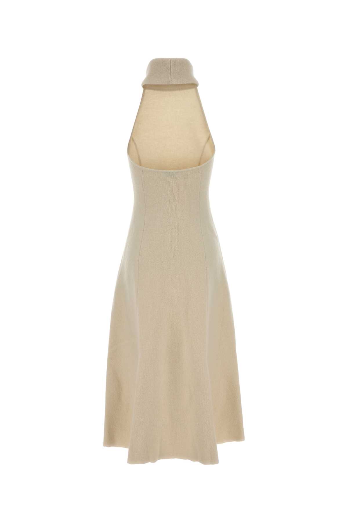 Magda Butrym A-line Halter Neck Sleeveless Knit Dress In Neutral