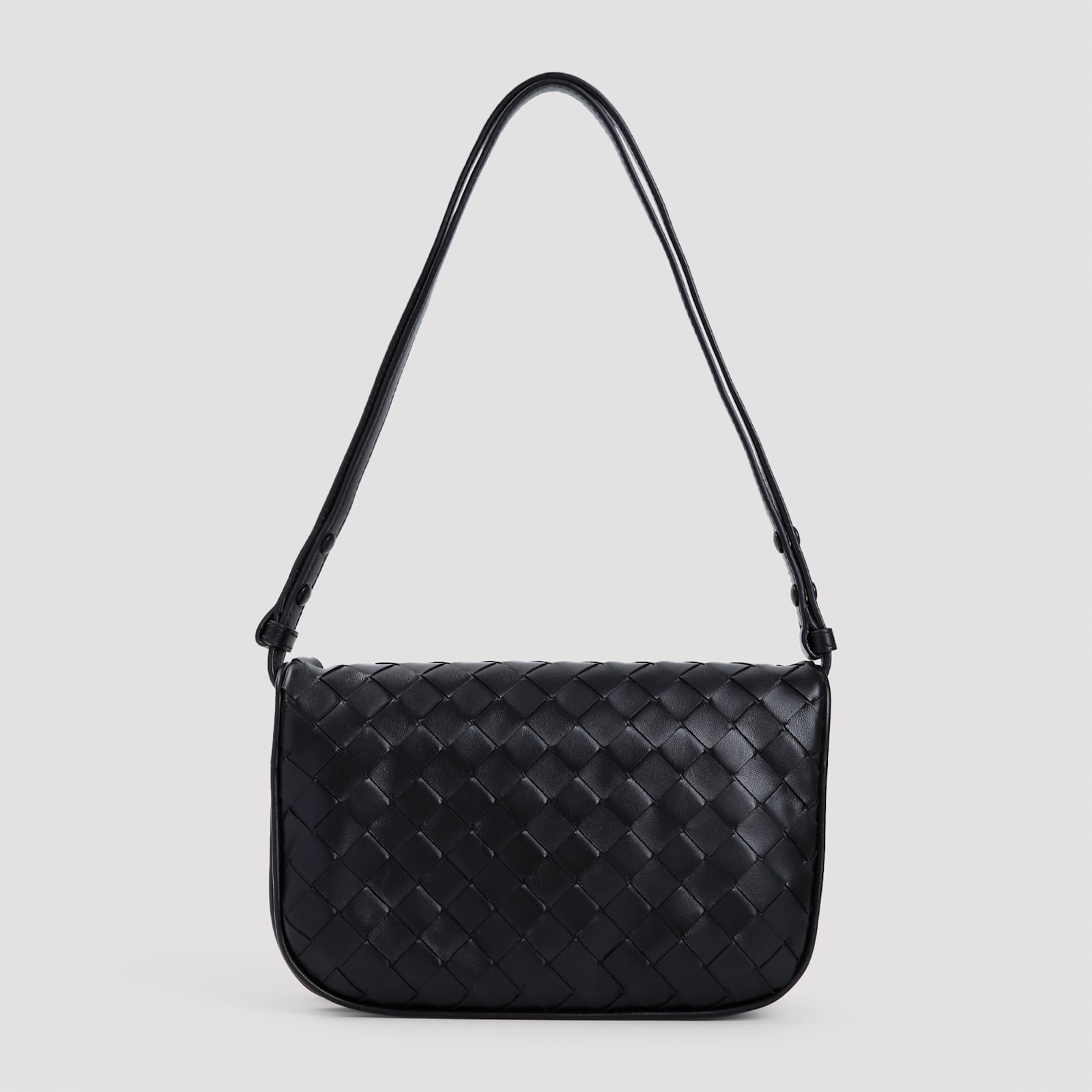 Shop Bottega Veneta Intrecciato Puff Pouch In Black Space