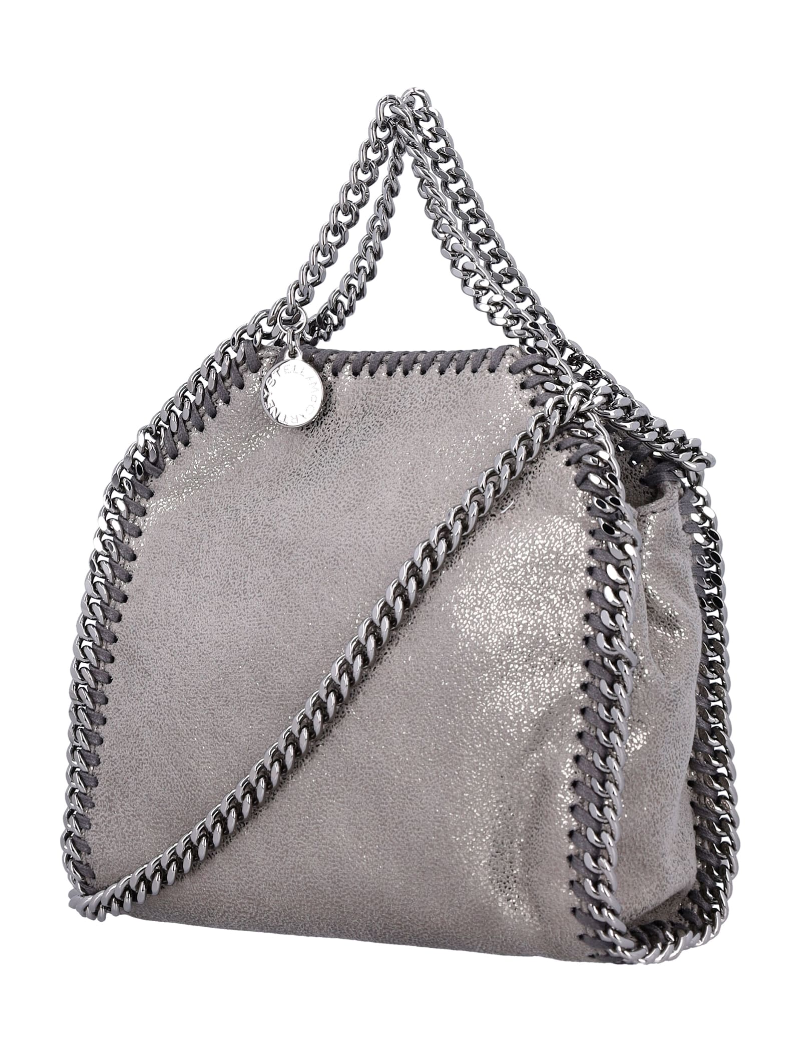 Stella Mccartney Falabella Tiny Tote Bag In Gray