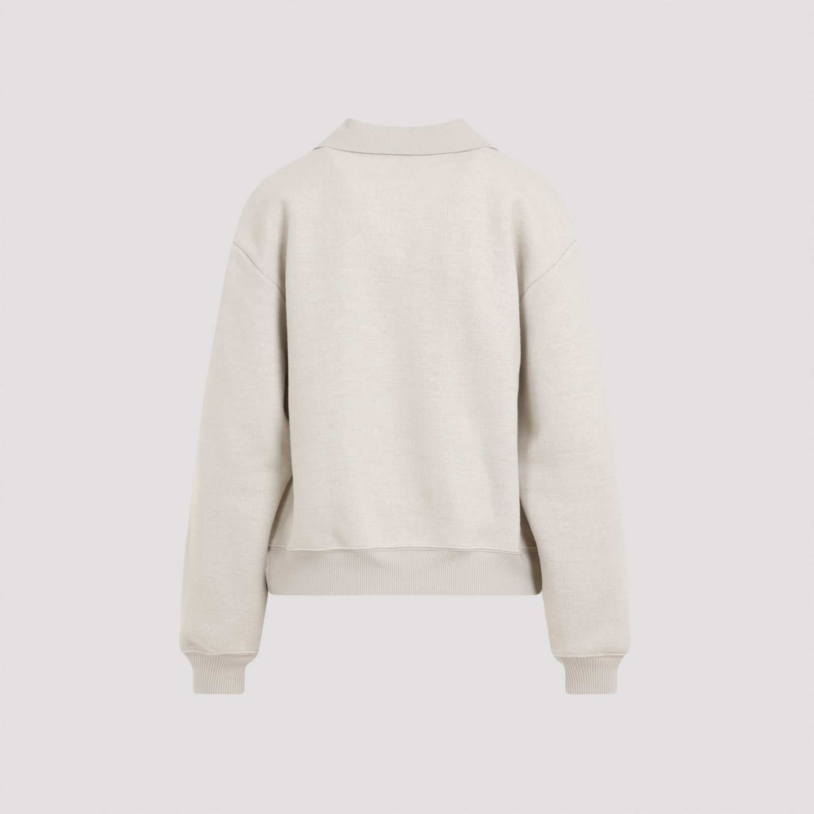 Shop Giorgio Armani Cashmere Polo Sweatshirt In Vapore