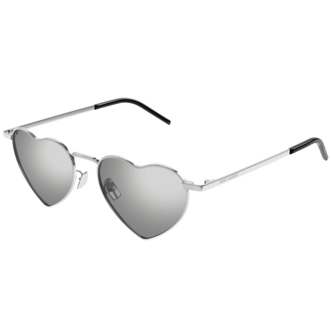 Saint Laurent Sl 301 Loulou014 Silver Silver Silver In 014 Silver Silver Silver